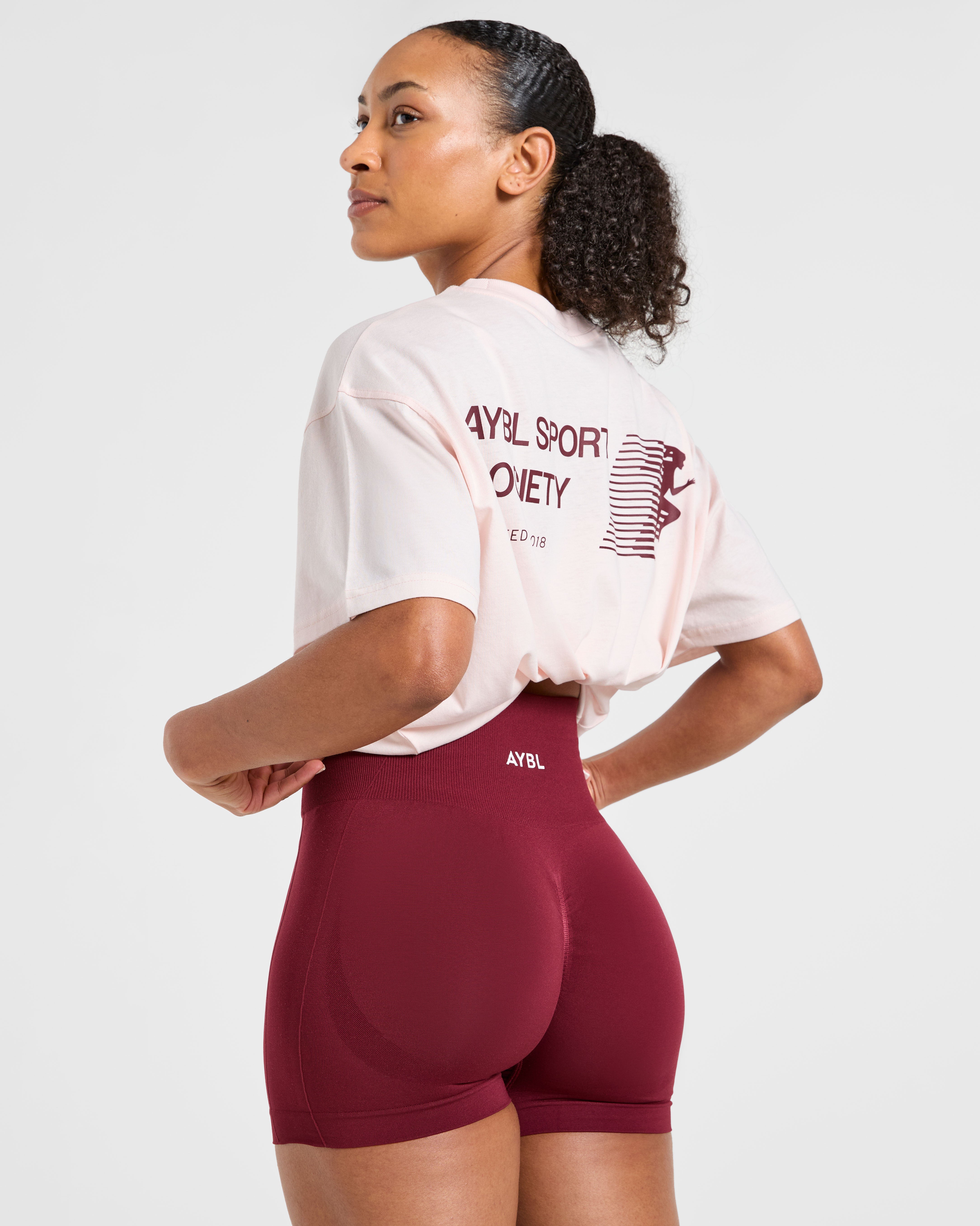 Sport Society Oversized T Shirt - Roze