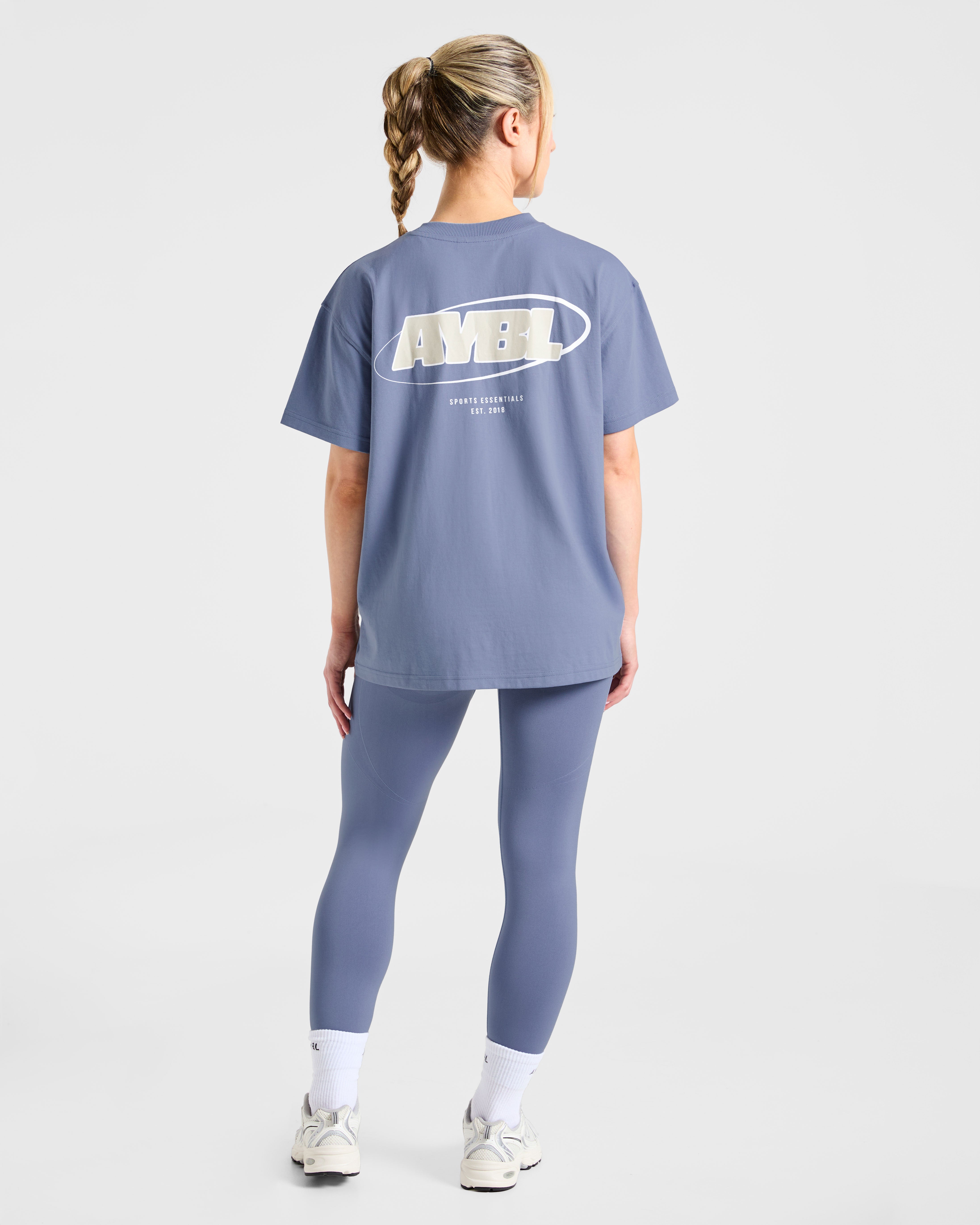 Sports Essentials Oversized T Shirt - Slate Blauw