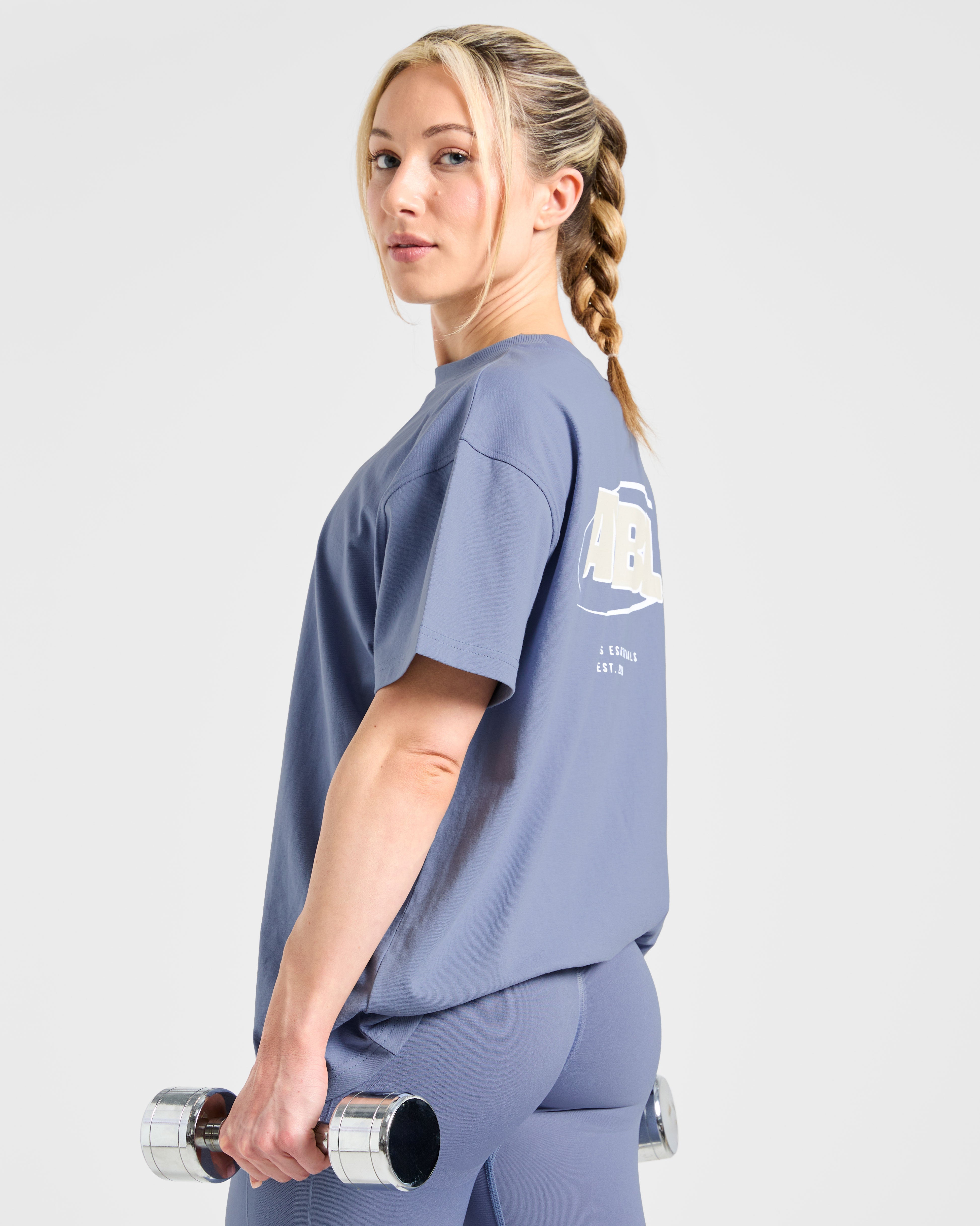 Sports Essentials Oversized T Shirt - Slate Blauw