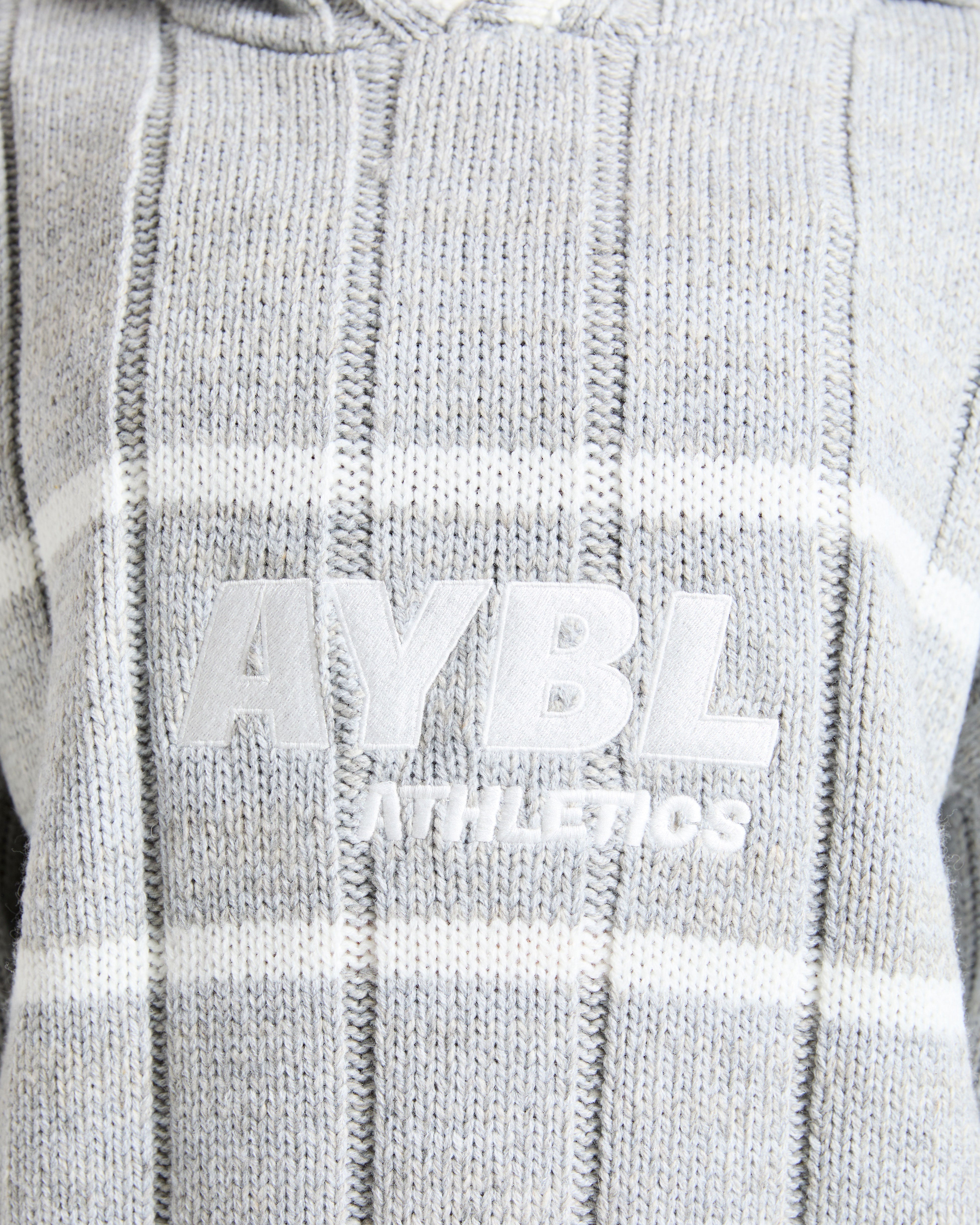 Athletics Oversized Knitted Hoodie - Grijs Marl