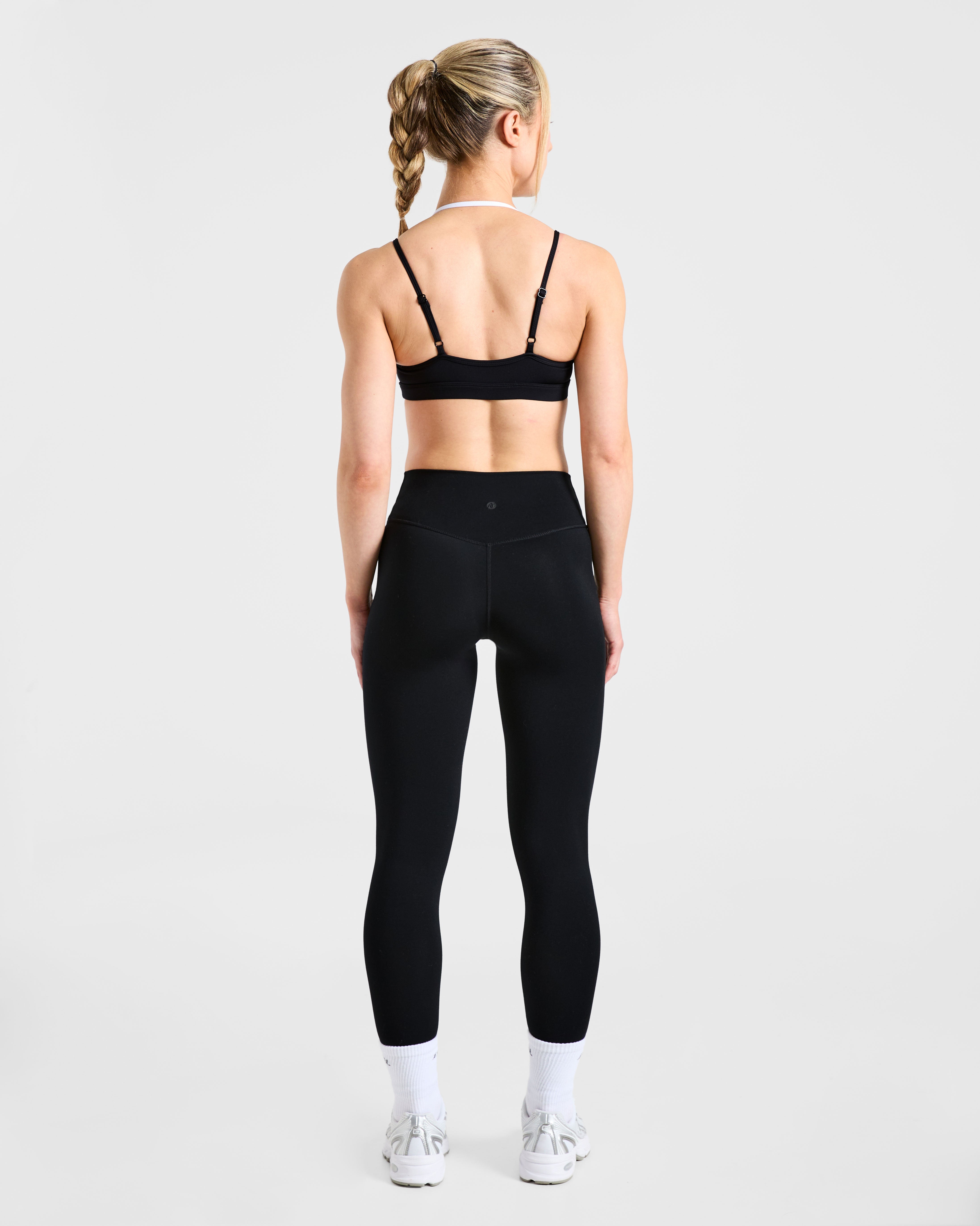 Essential Double Layer Sports Bra - Black/Wit