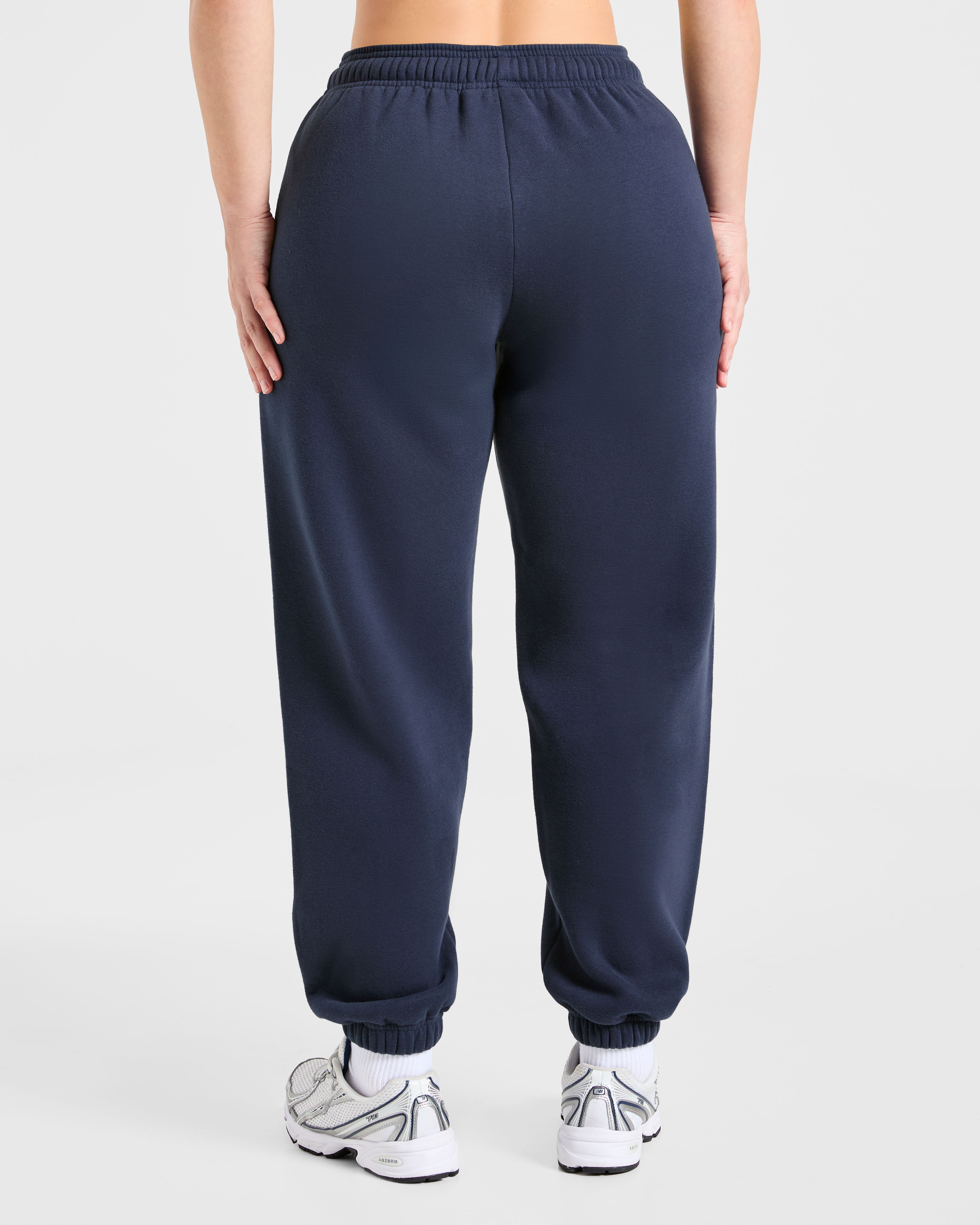 Retro Athletics Oversized Joggers - Navy/Geel