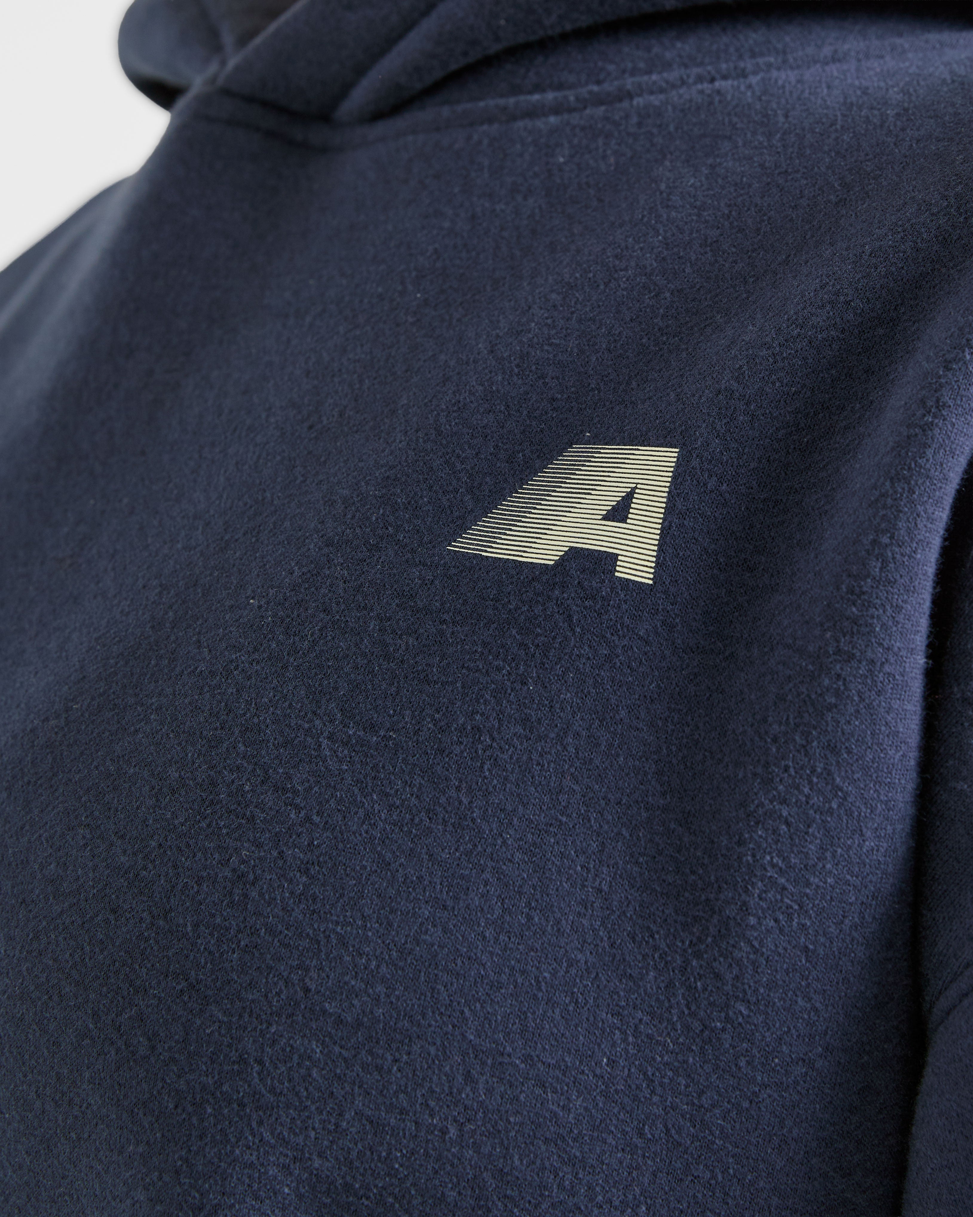 Retro Athletics Oversized Hoodie - Navy/Geel
