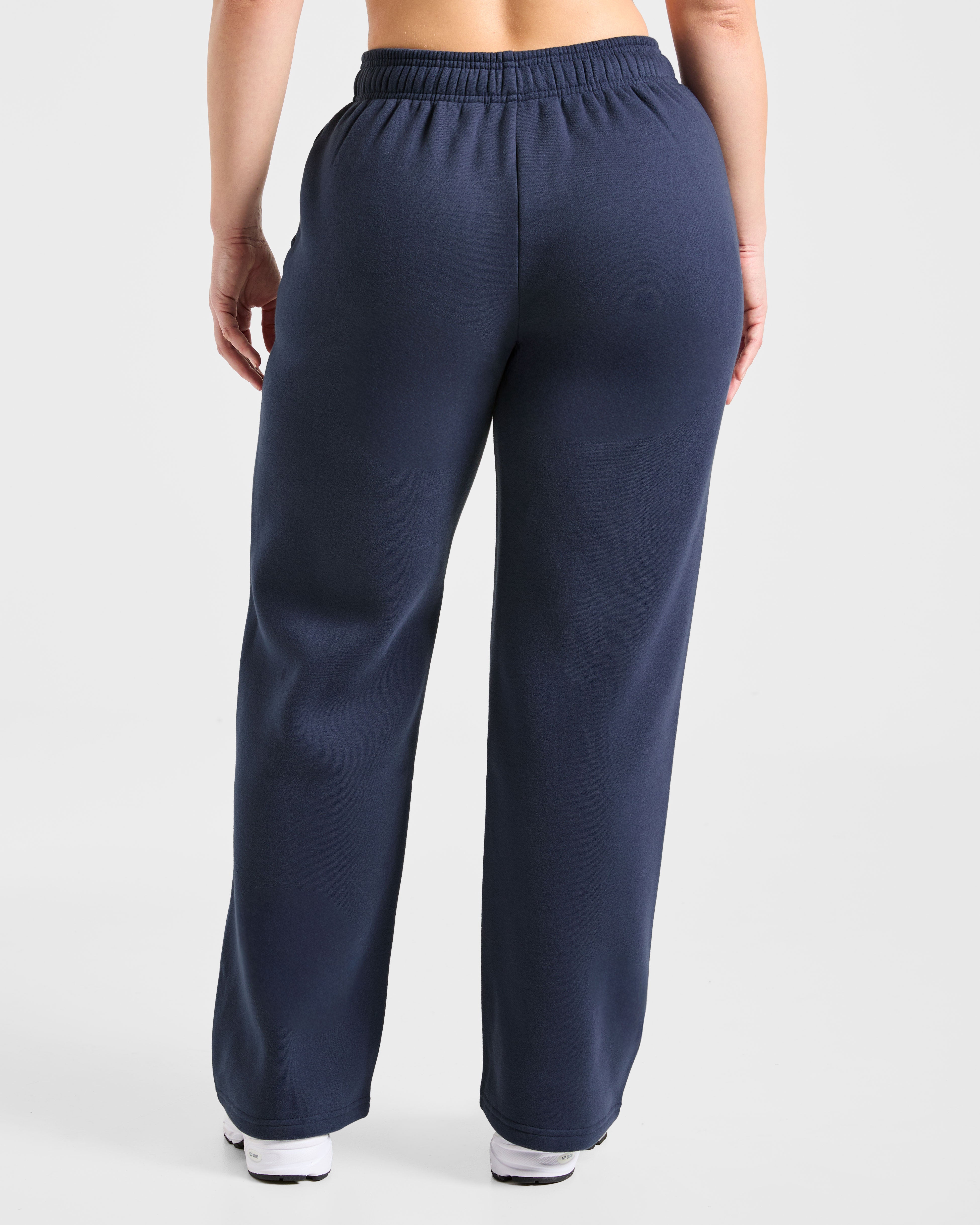 Retro Athletics Oversized Straight Leg Joggers - Navy/Geel