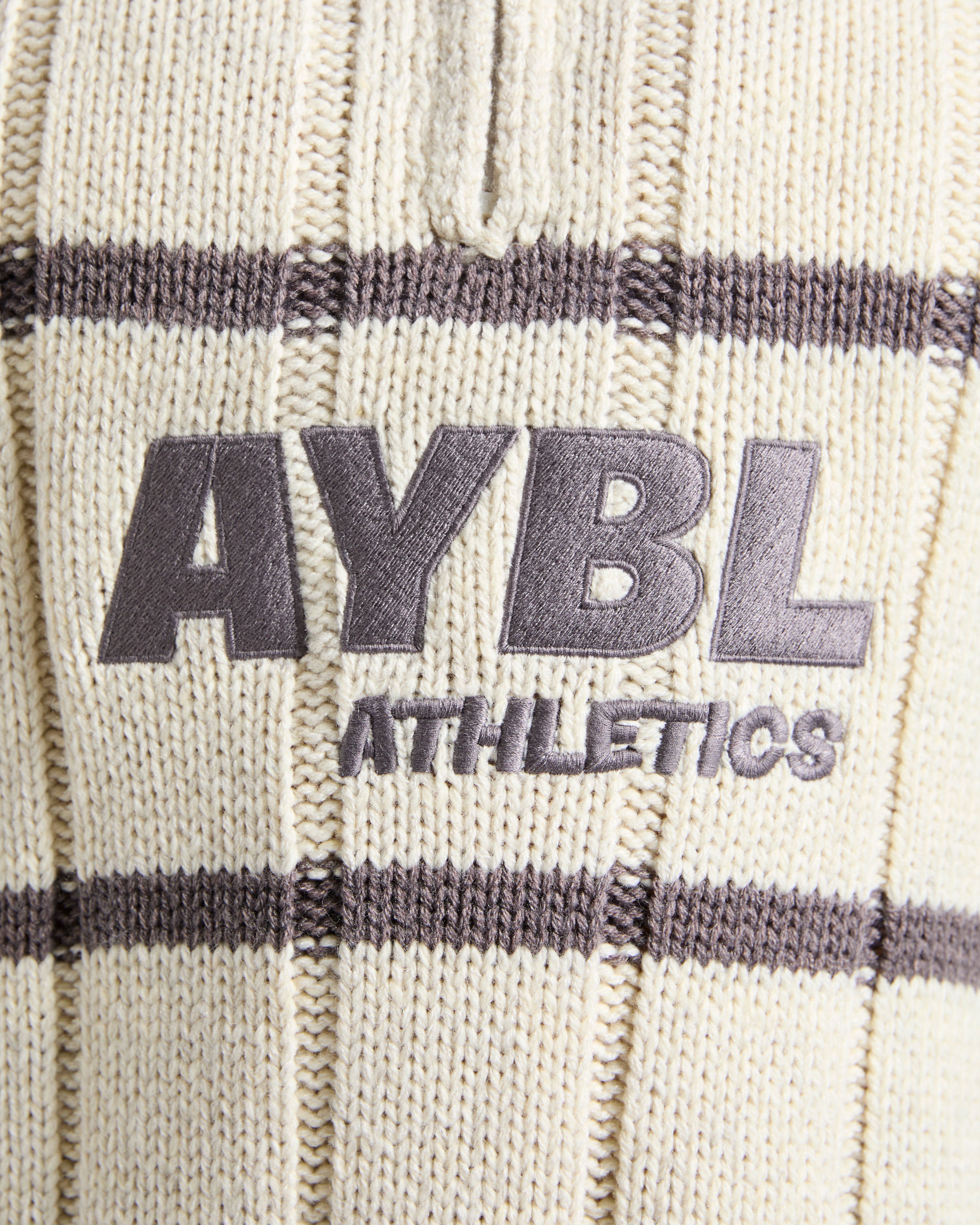 Athletics Oversized Knitted 1/4 Zip - Oatmeal