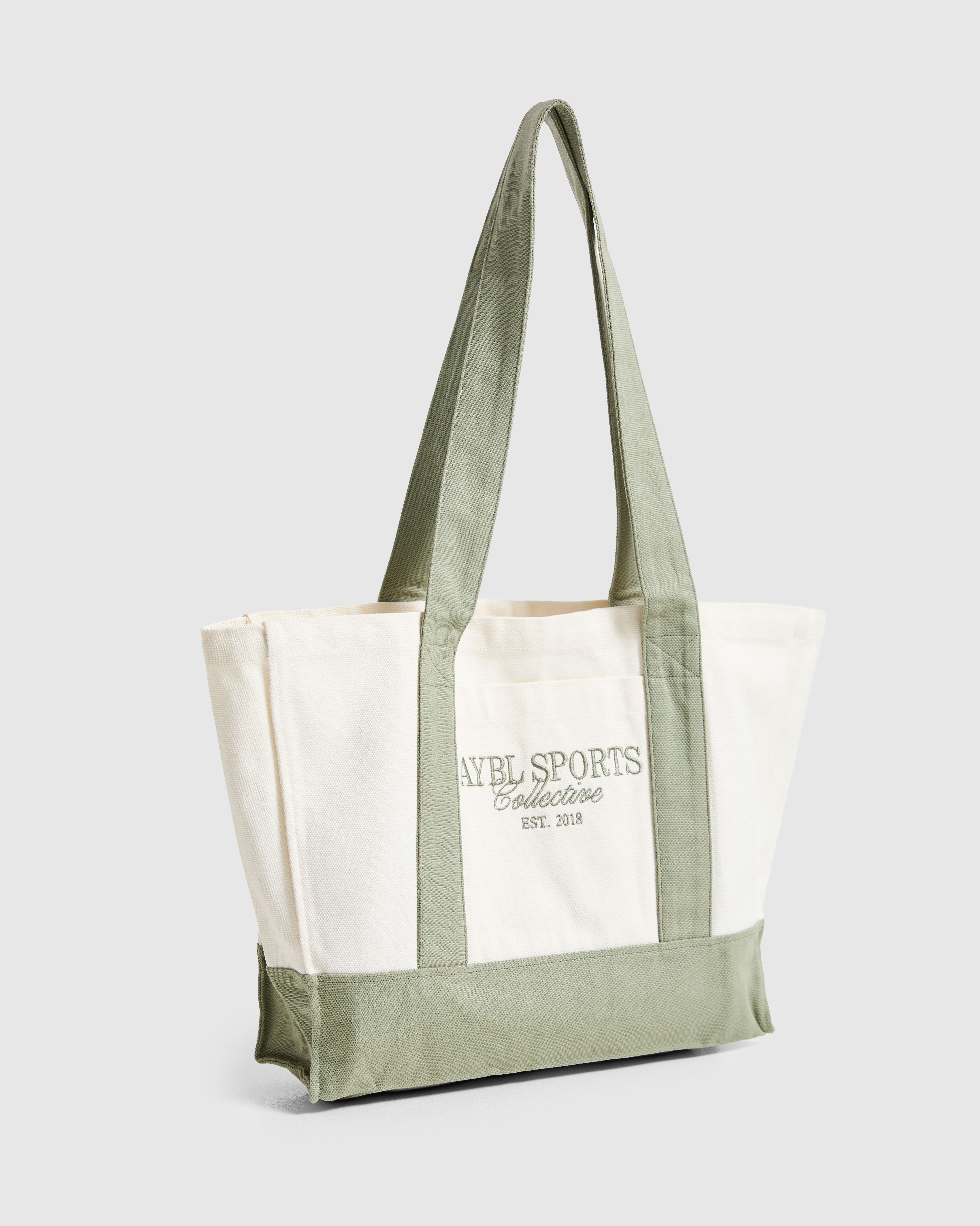 Sports Collective Tote Bag - Off Wit/Groen