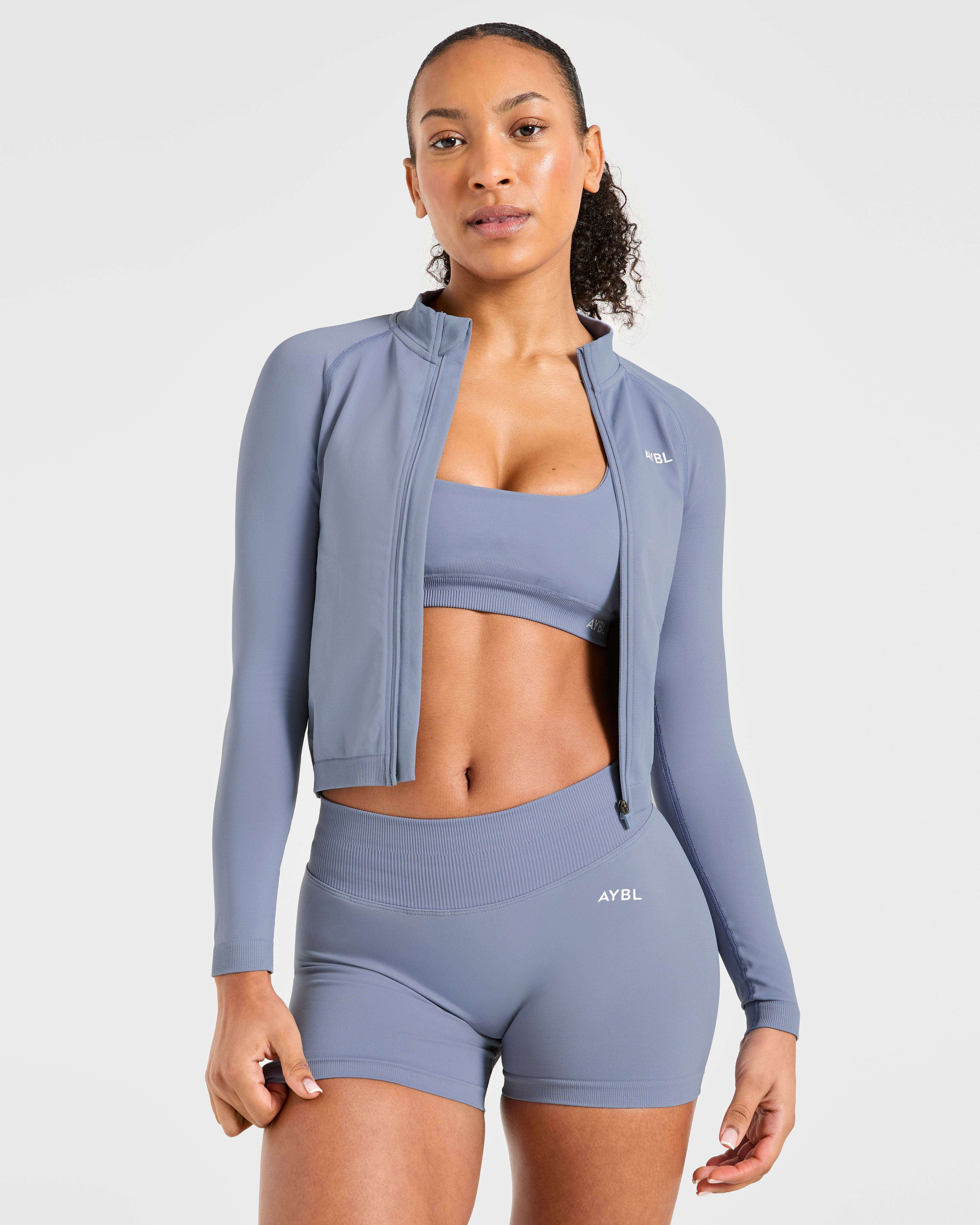 Enhance Seamless Jacket - Slate Blauw