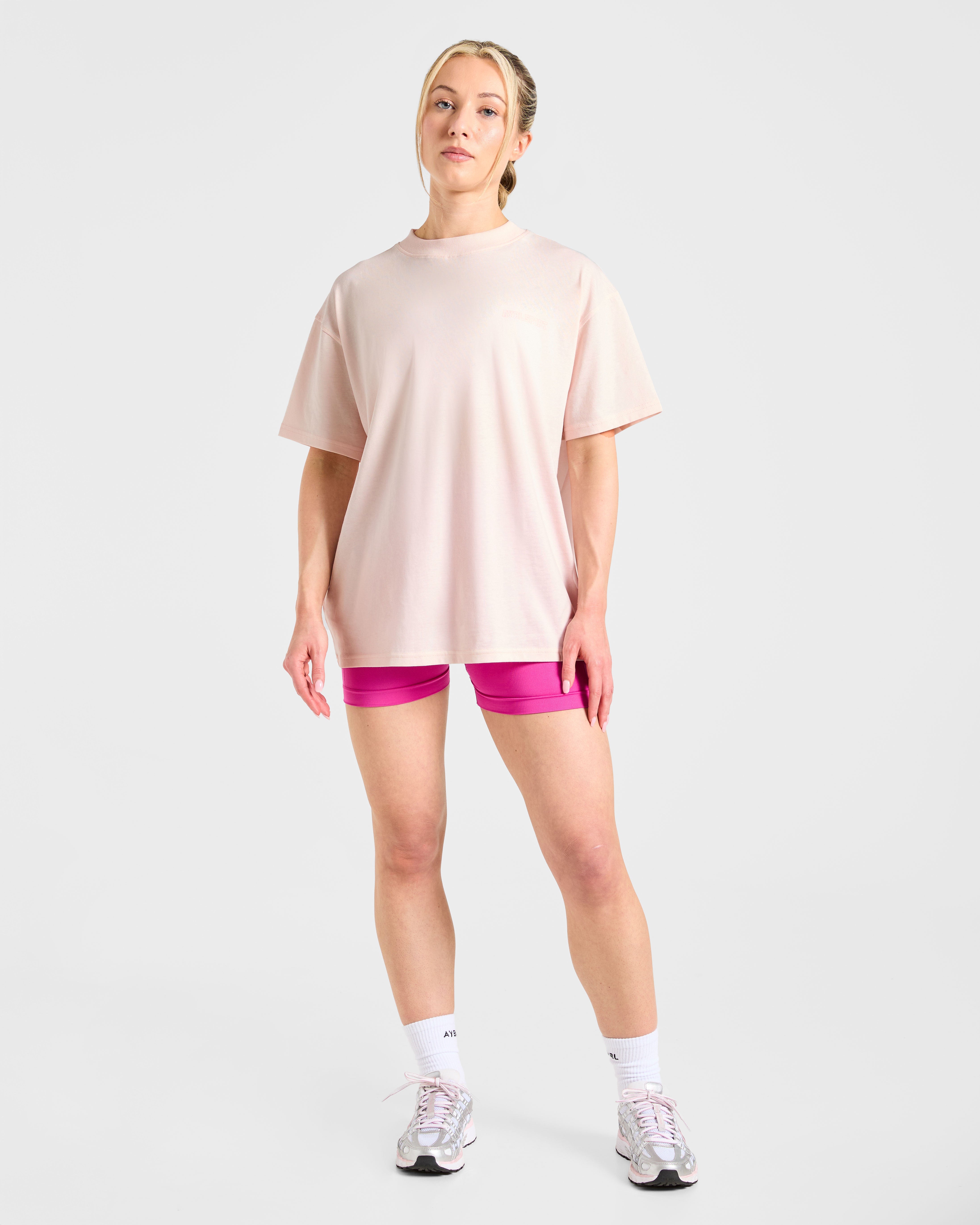 Varsity Dept. Oversized T Shirt - Roze