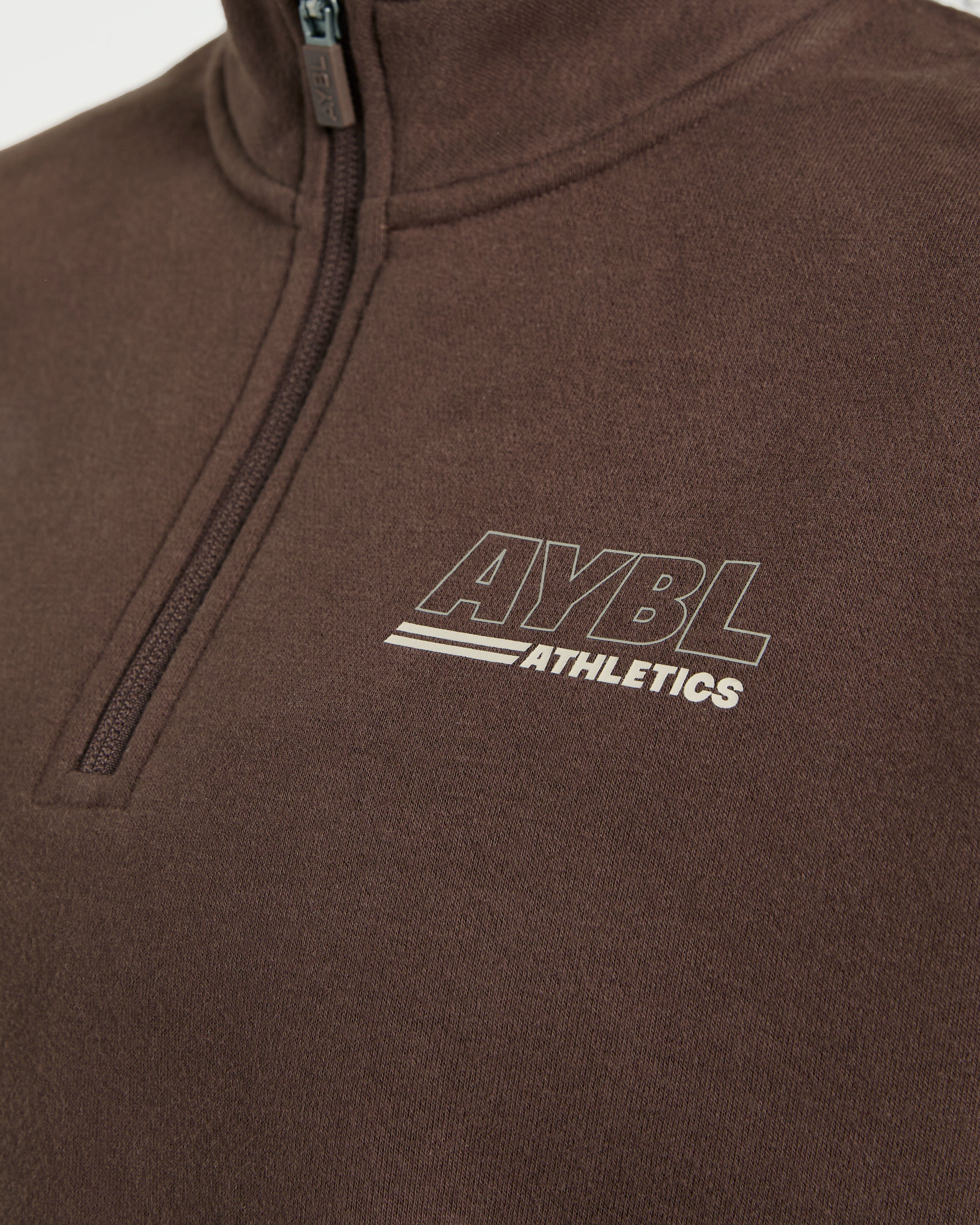Athletics Track Oversized 1/4 Zip Pullover - Bruin/Sand