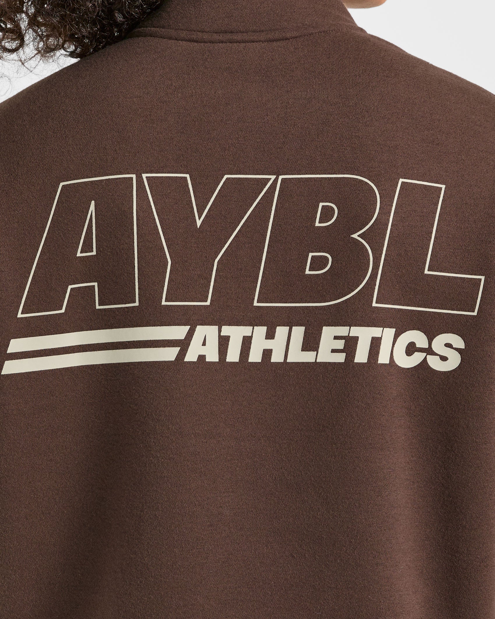Athletics Track Oversized 1/4 Zip Pullover - Bruin/Sand