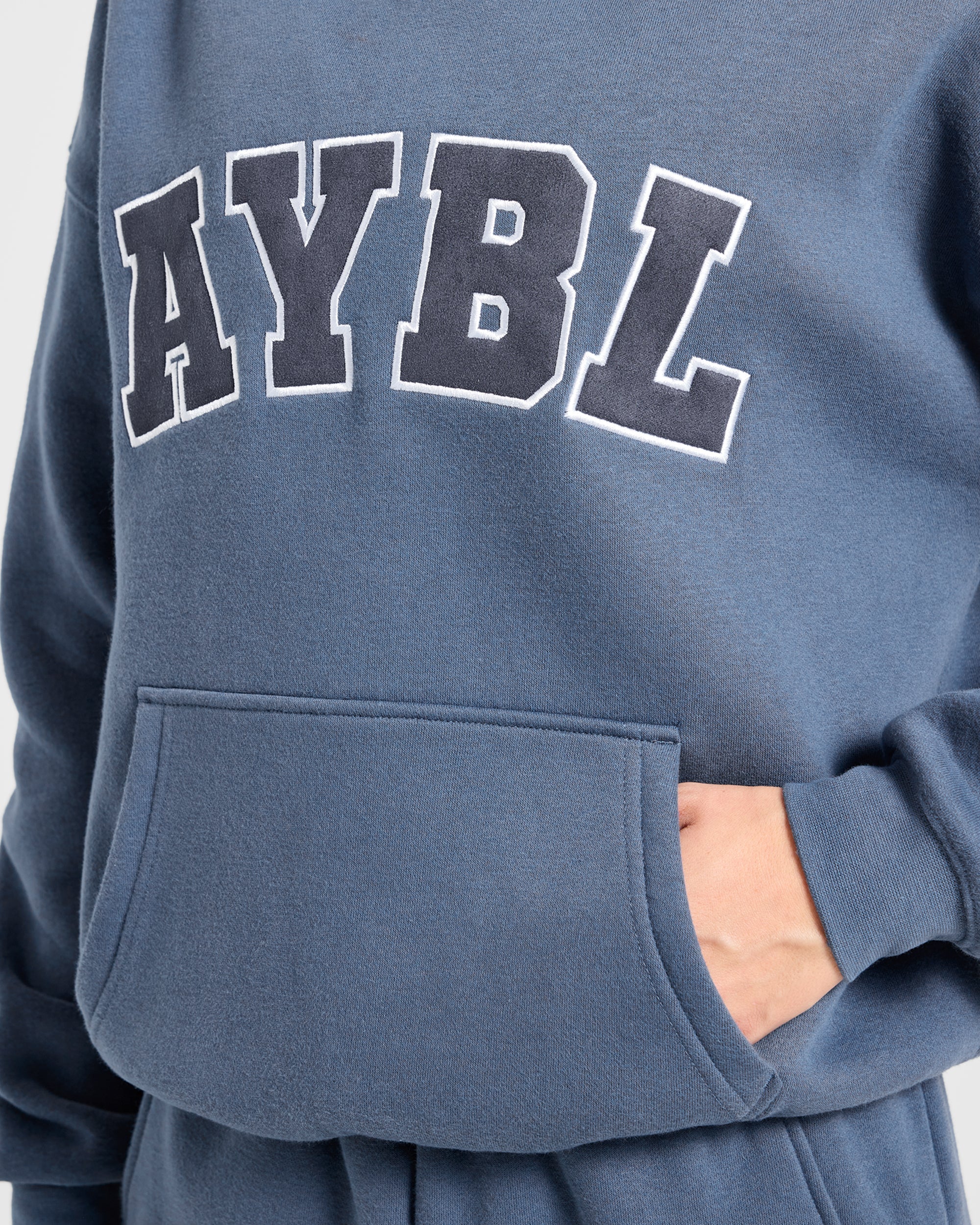 Varsity 2.0 Oversized Hoodie - Denim Blauw