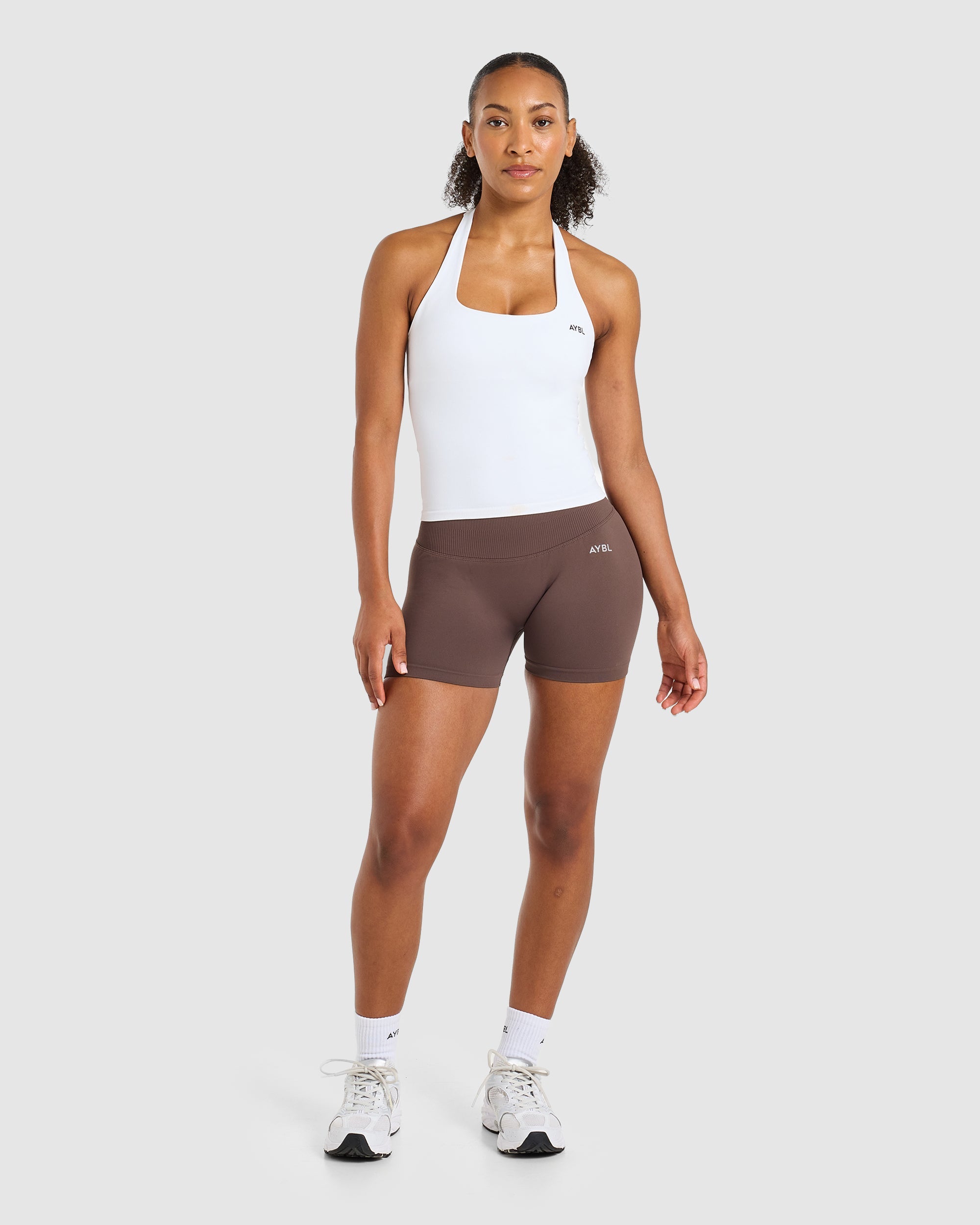 Enhance Seamless Halterneck Top - Wit