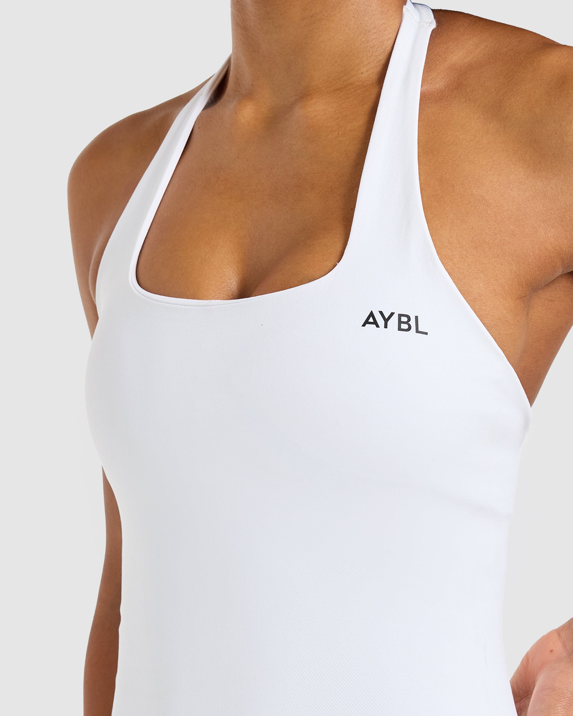 Enhance Seamless Halterneck Top - Wit