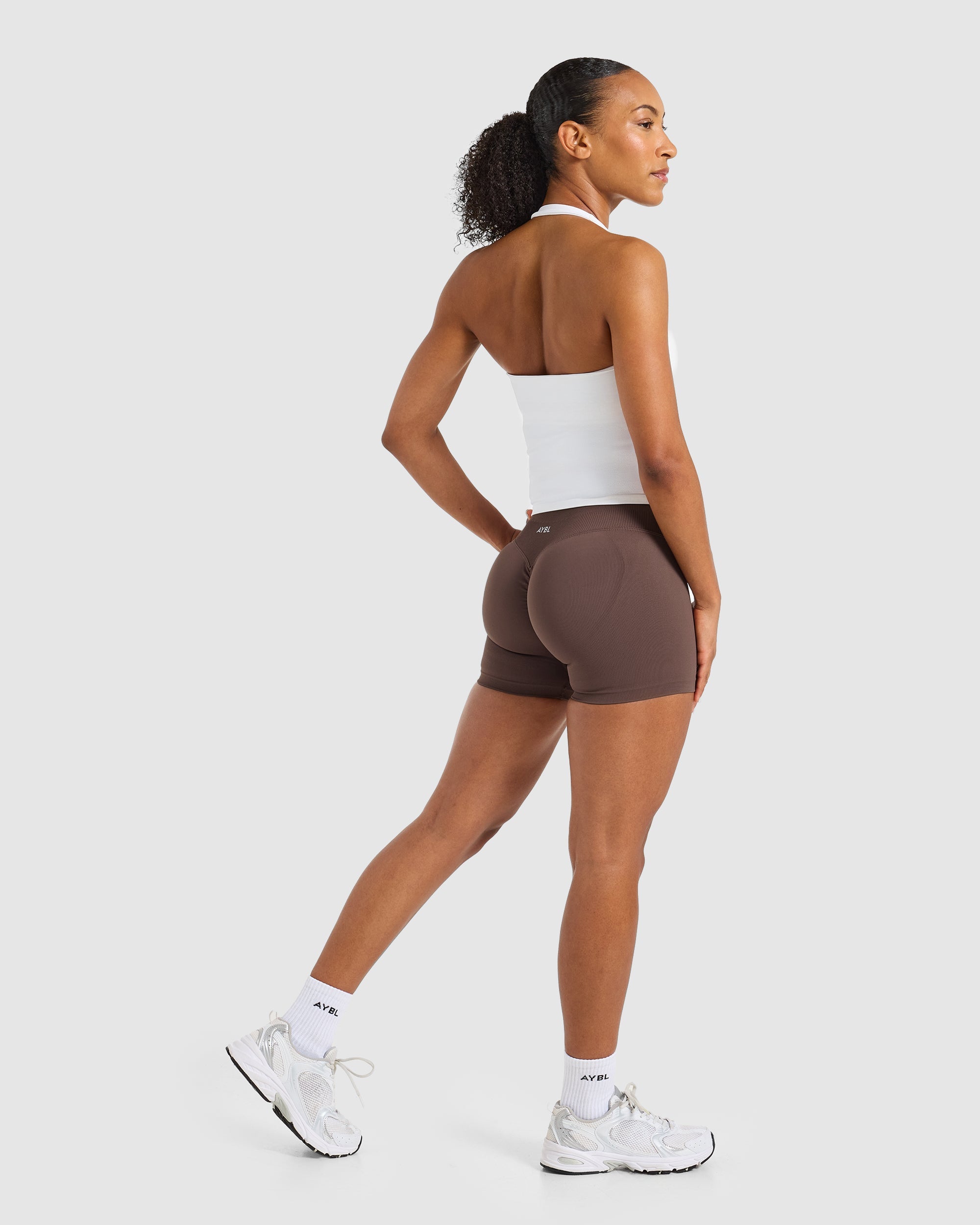 Enhance Seamless Halterneck Top - Wit