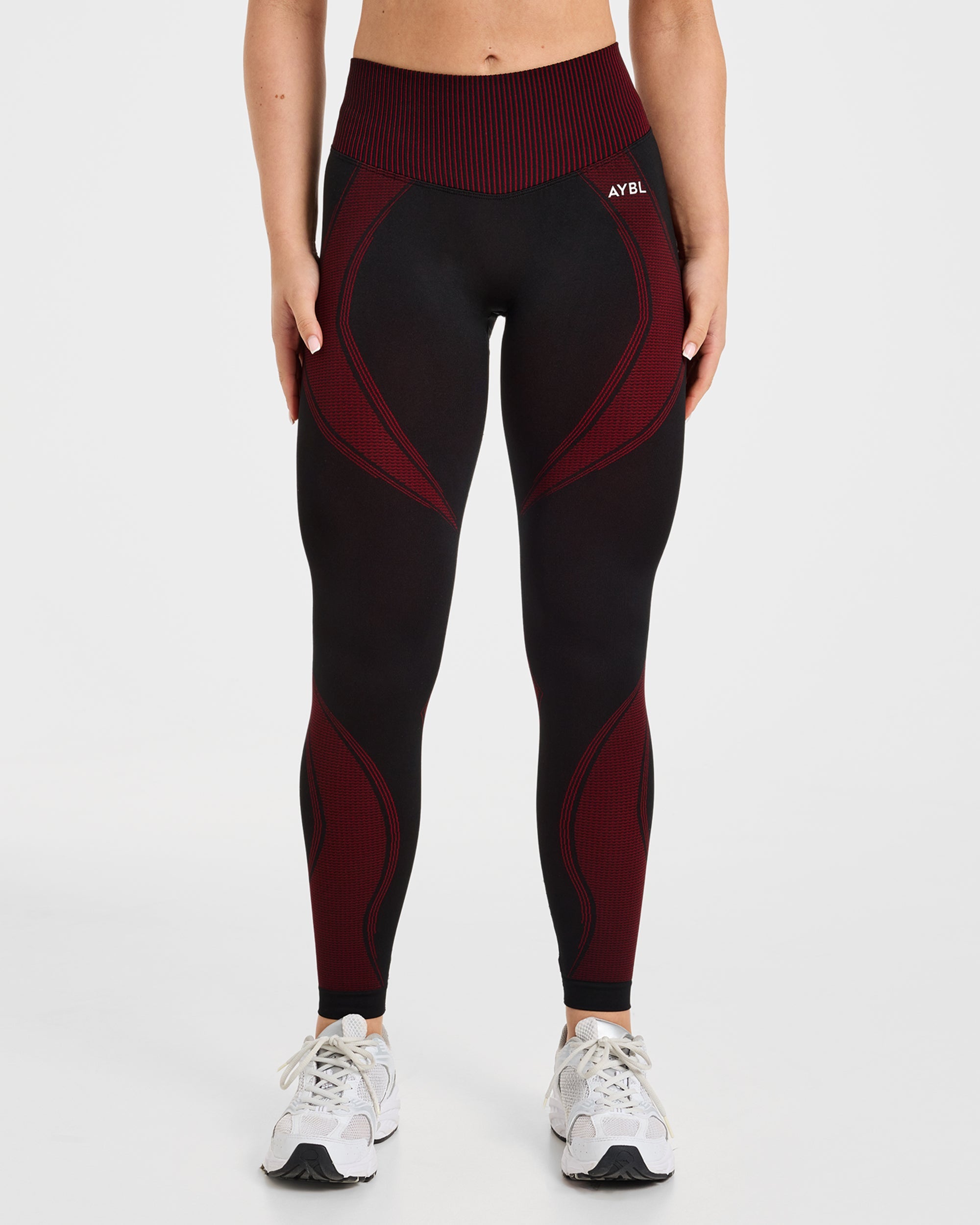 Charge Seamless Leggings - Zwart/Rood