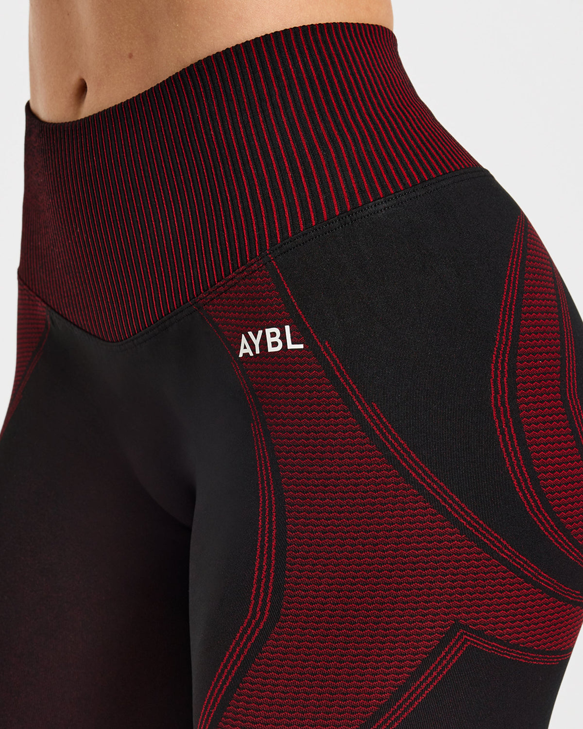 Charge Seamless Leggings - Zwart/Rood