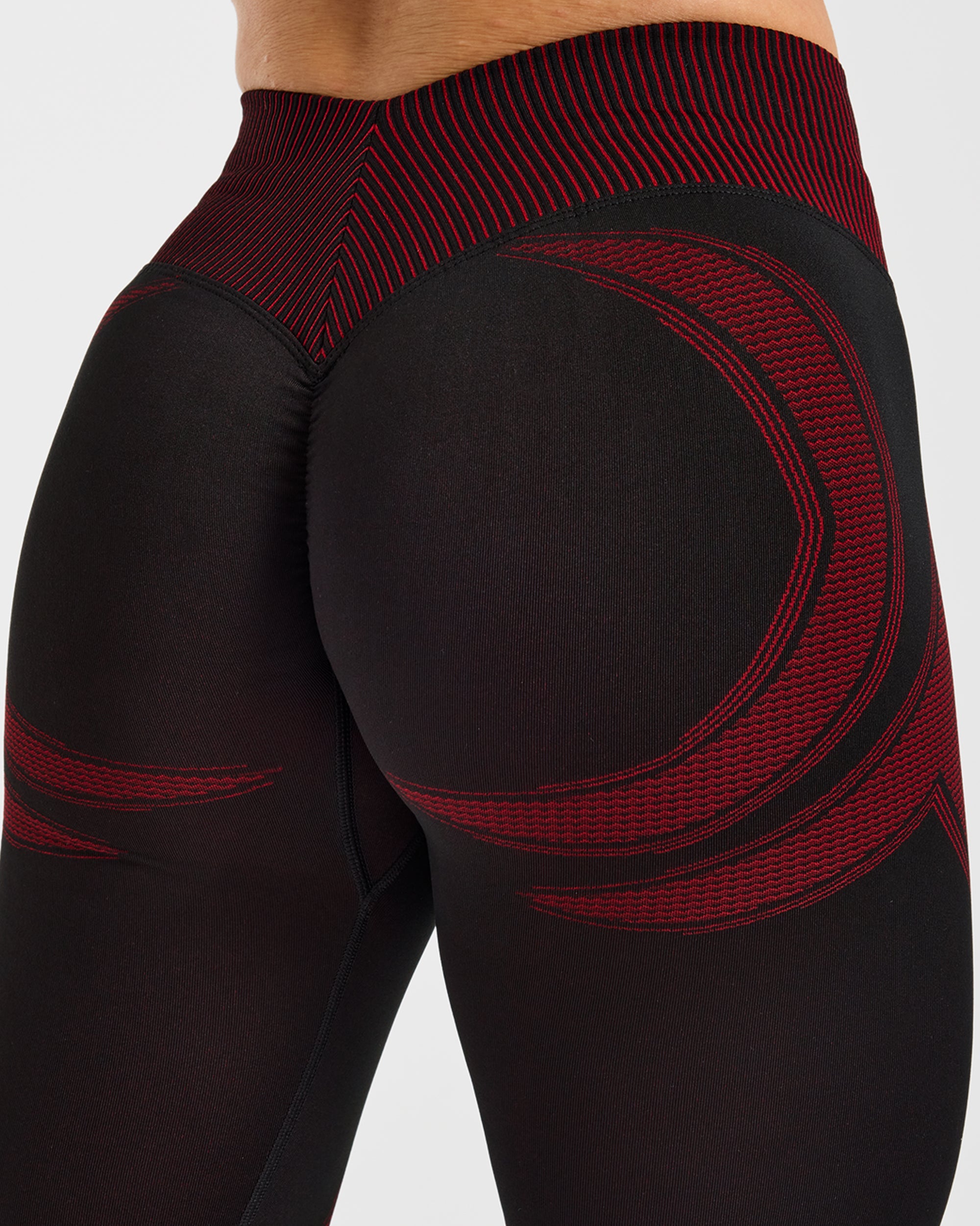 Charge Seamless Leggings - Zwart/Rood