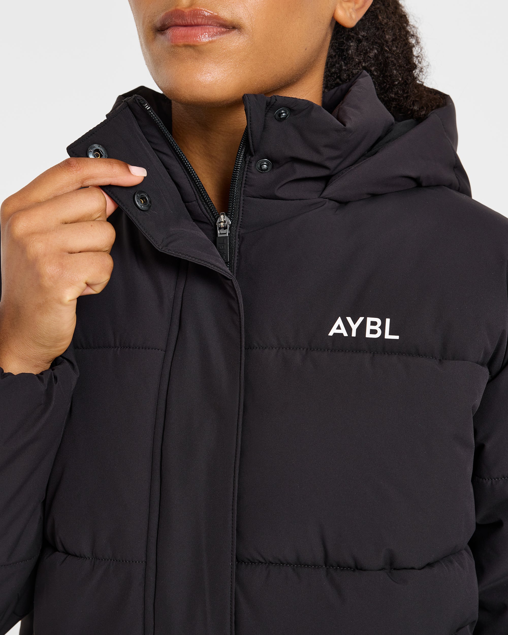 Signature Puffer Coat - Zwart