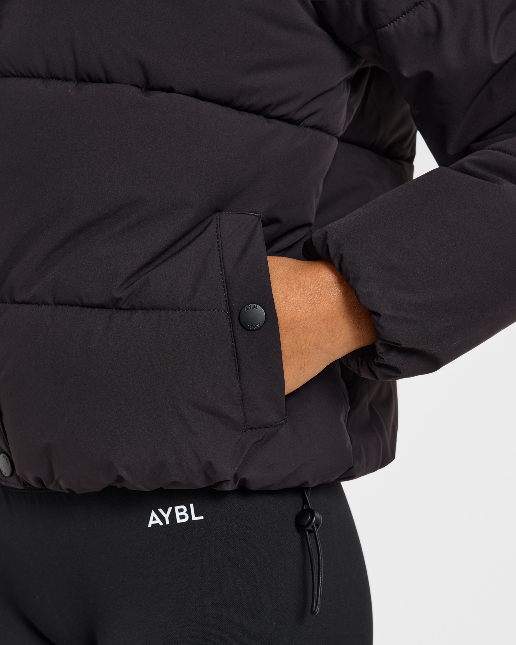 Signature Puffer Coat - Zwart