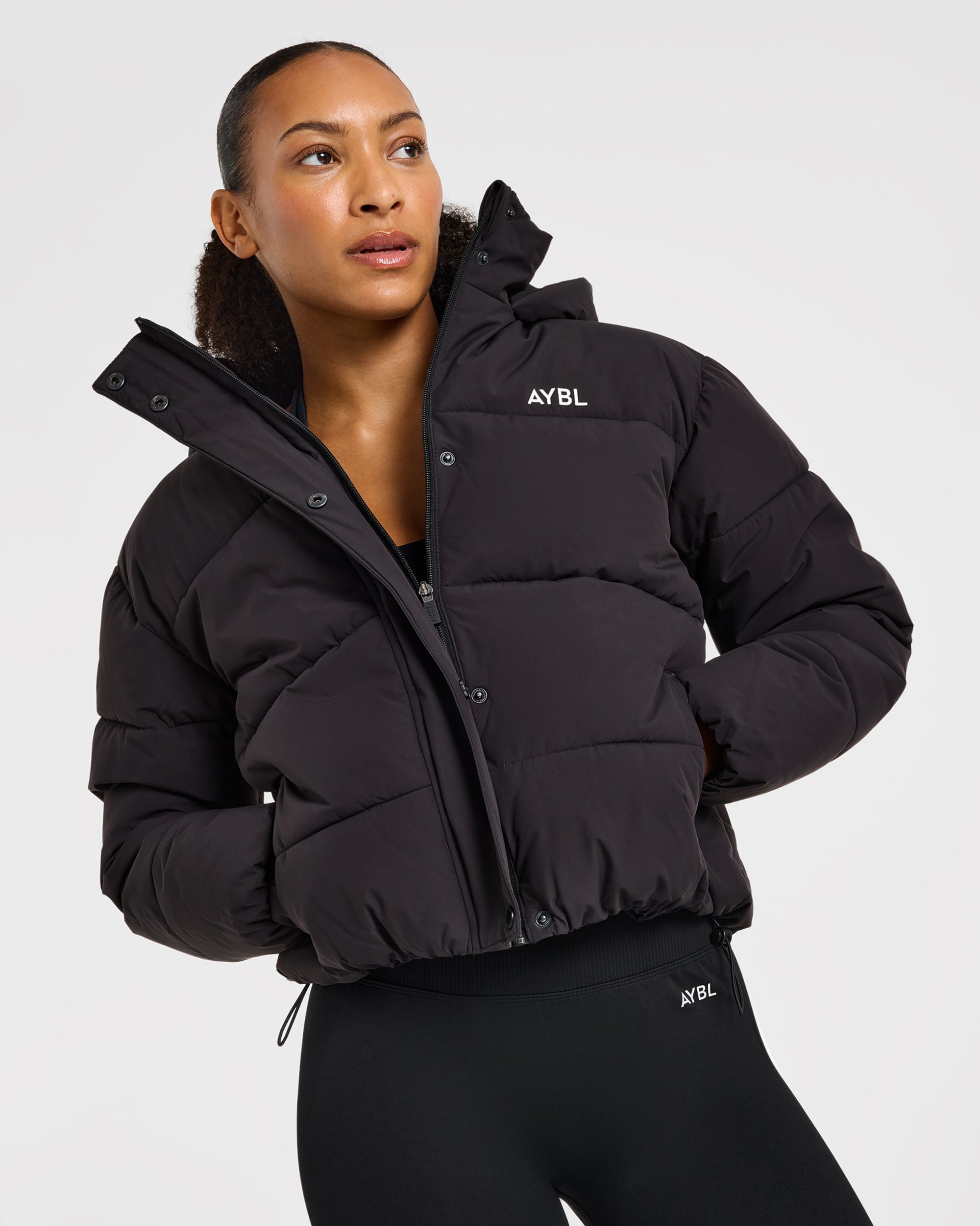 Signature Puffer Coat - Zwart