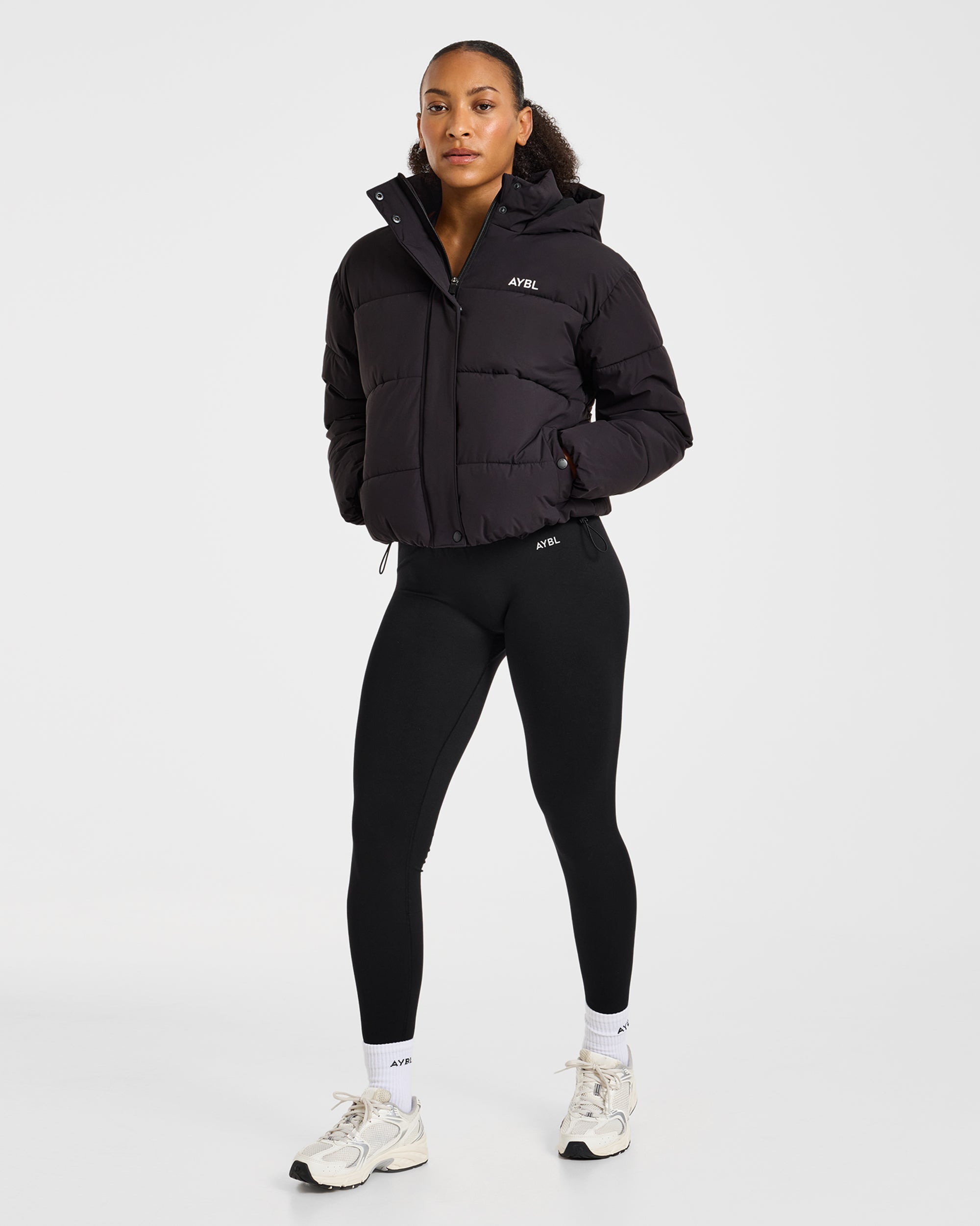 Signature Puffer Coat - Zwart