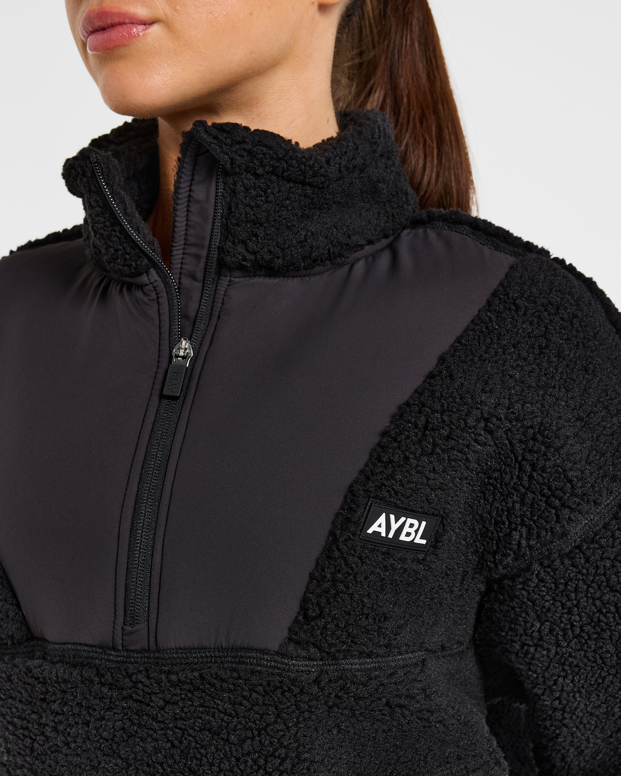 Signature 1/4 Zip Fleece Pullover - Zwart