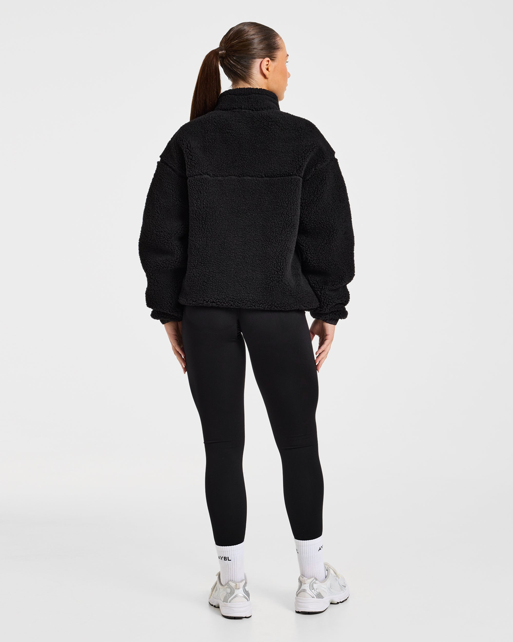 Signature 1/4 Zip Fleece Pullover - Zwart