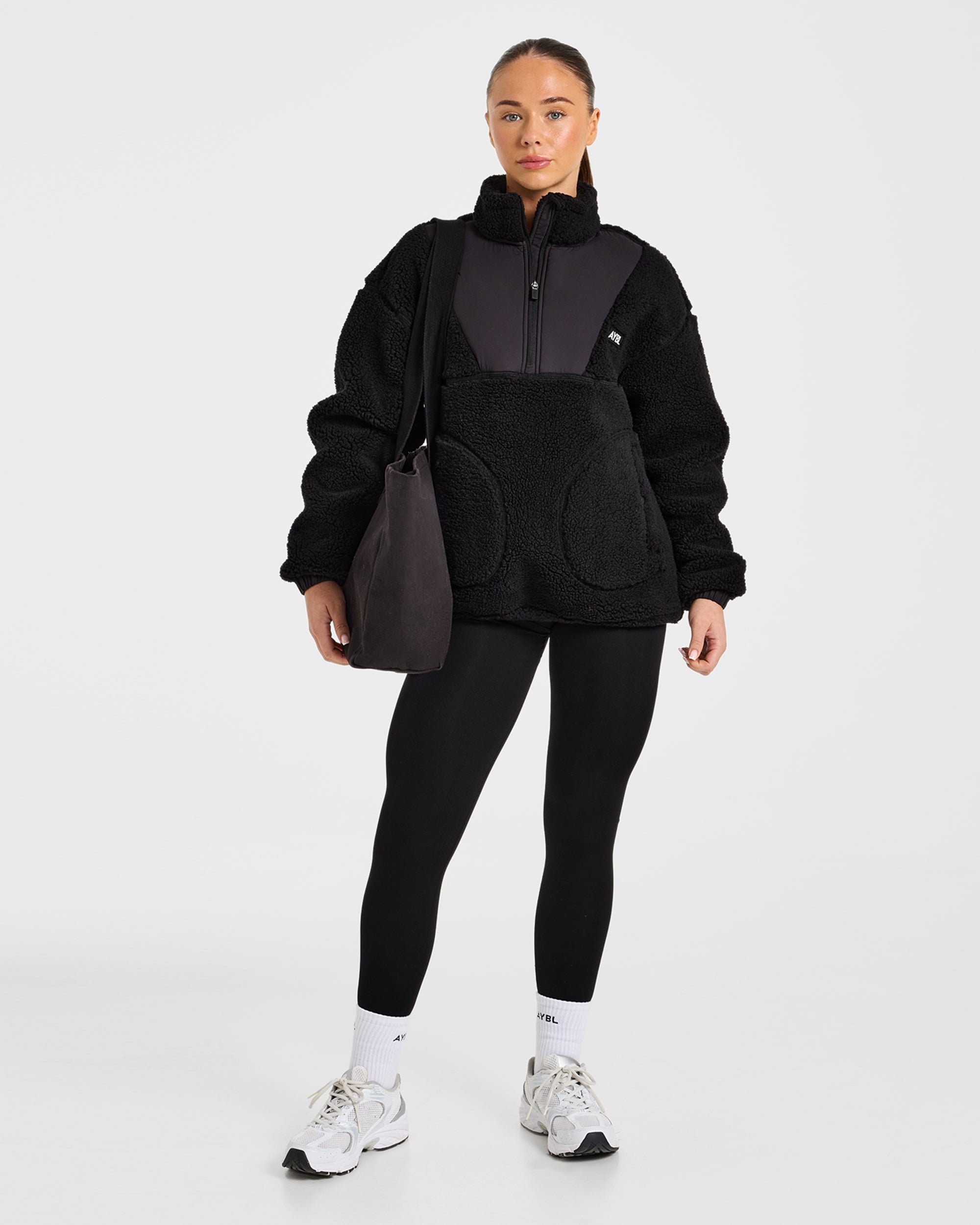 Signature 1/4 Zip Fleece Pullover - Zwart