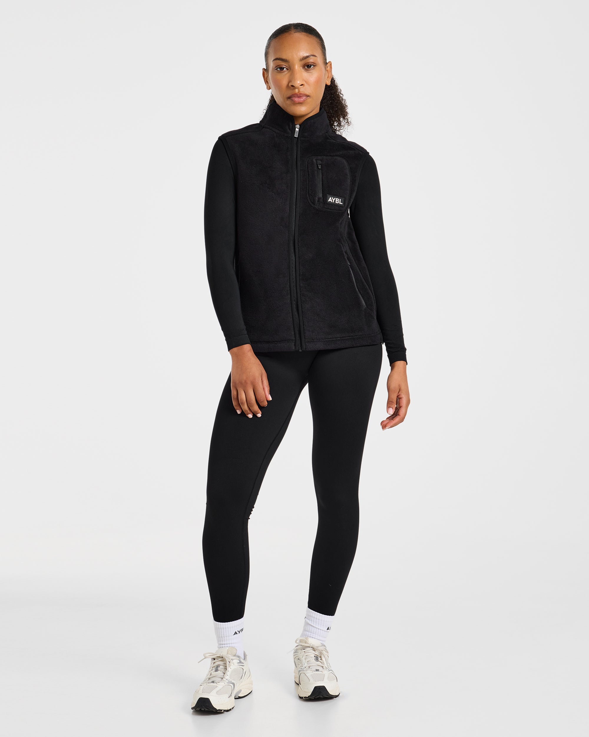 Signature Lightweight Fleece Gilet - Zwart