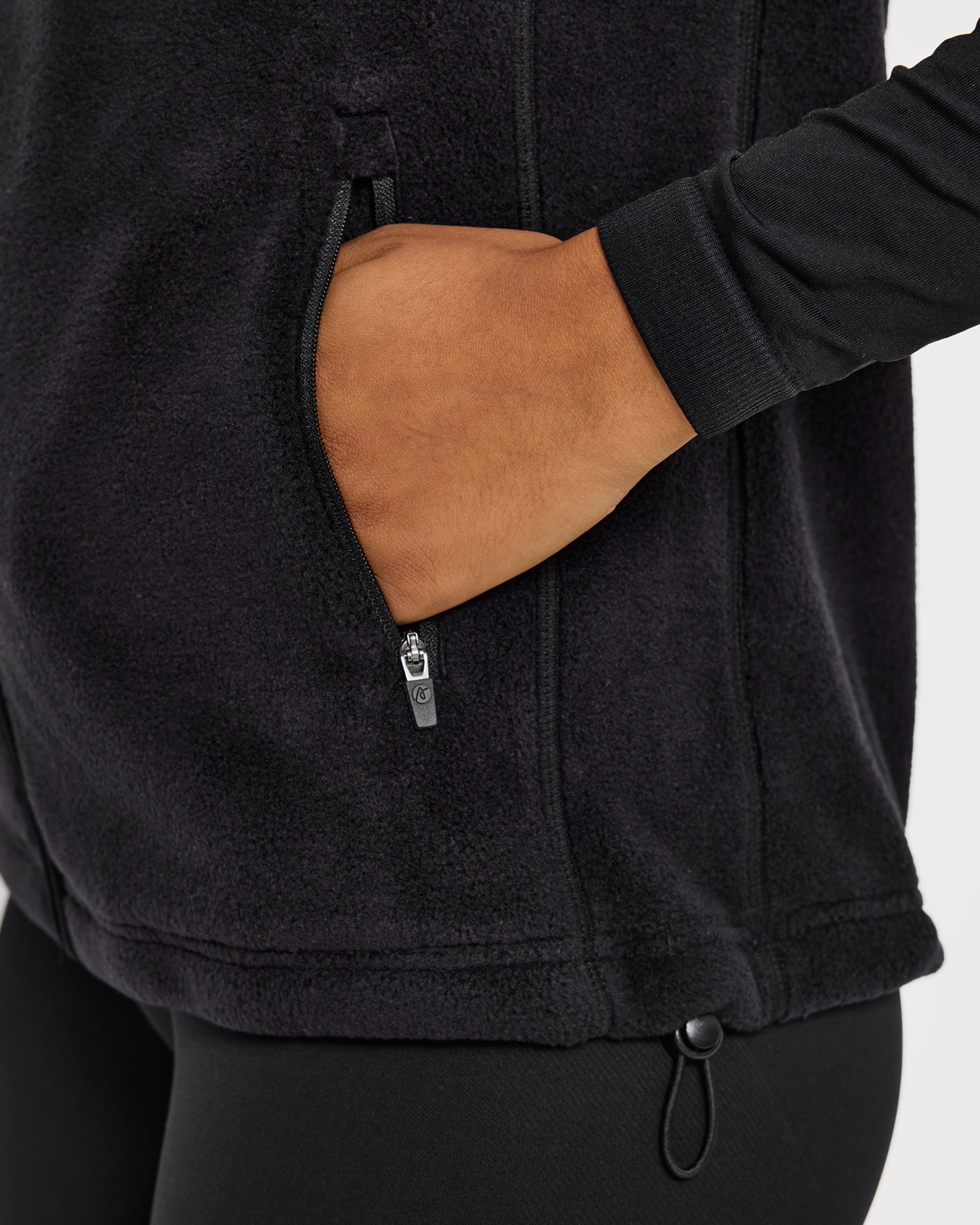 Signature Lightweight Fleece Gilet - Zwart