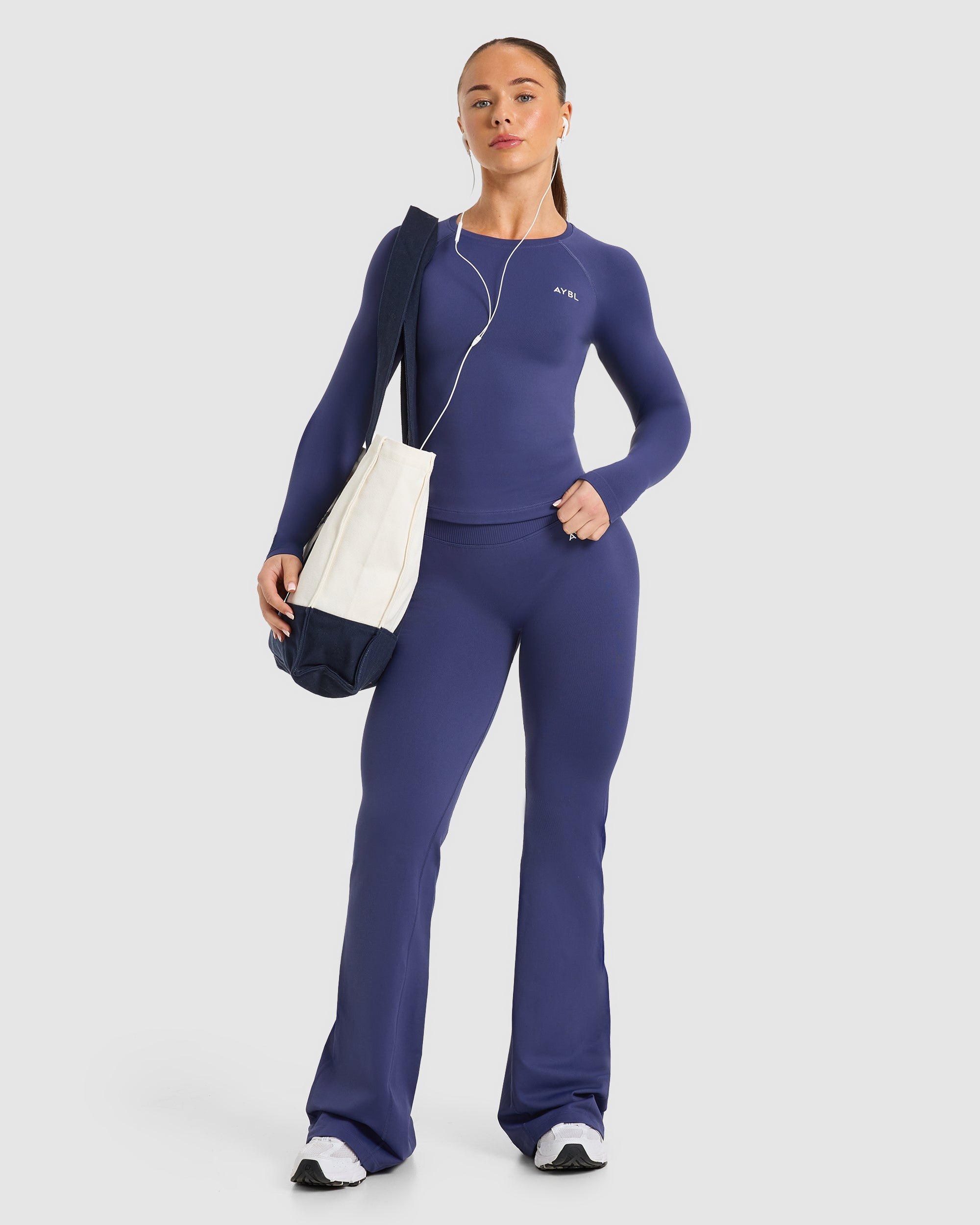 Enhance Seamless Long Sleeve Top - Storm Blauw