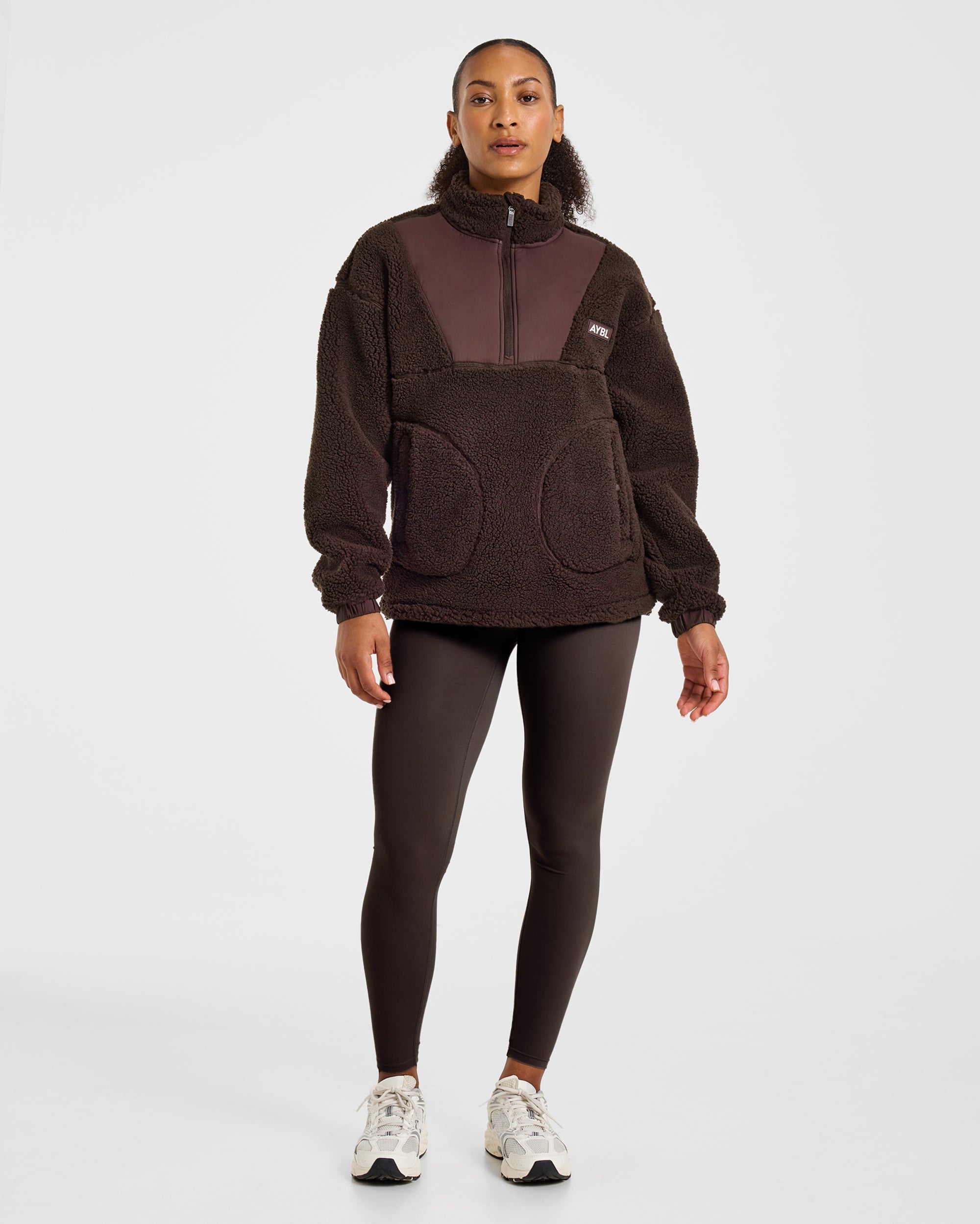 Signature 1/4 Zip Fleece Pullover - Cocoa Bruin