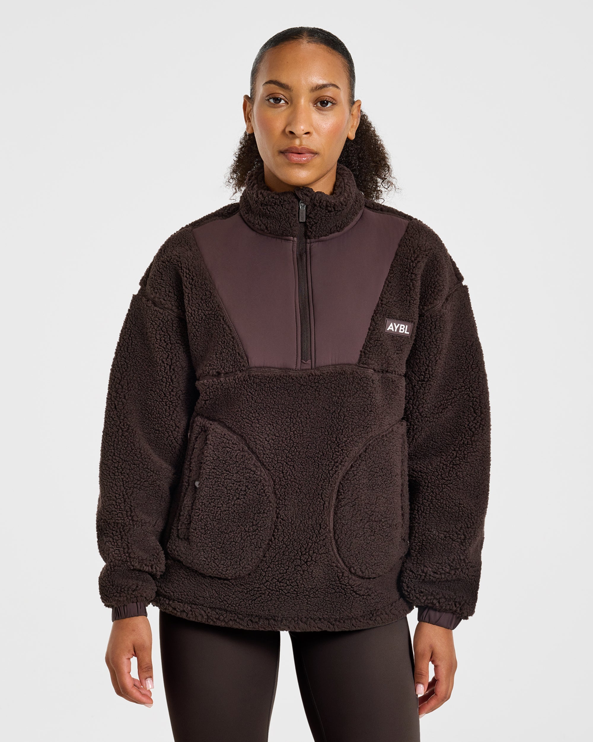 Signature 1/4 Zip Fleece Pullover - Cocoa Bruin