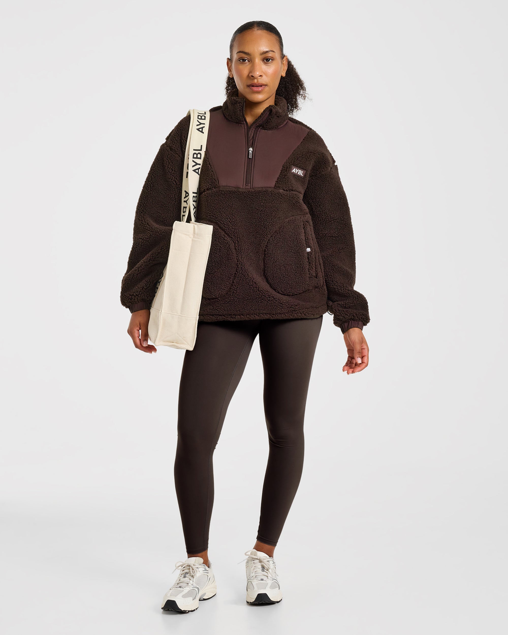 Signature 1/4 Zip Fleece Pullover - Cocoa Bruin