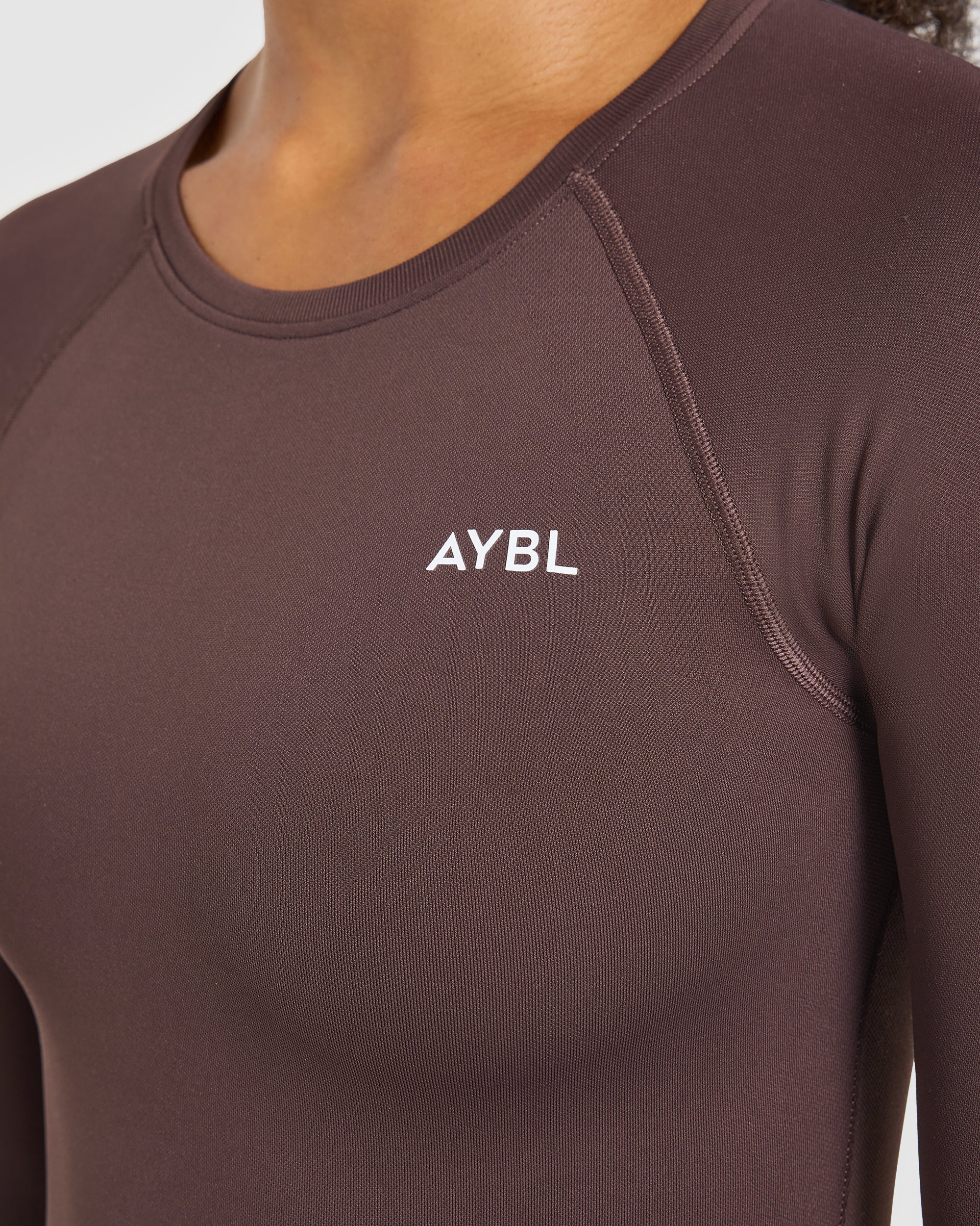 Enhance Seamless Long Sleeve Top - Cocoa Bruin