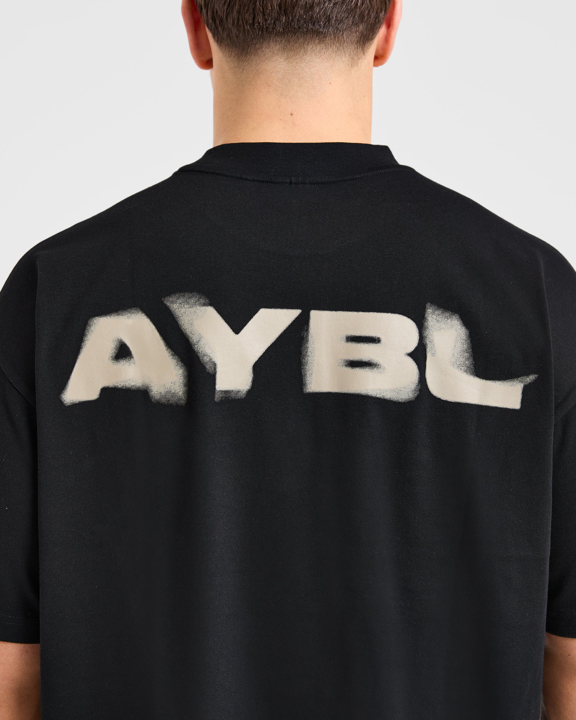 Blur Oversized T Shirt - Zwart