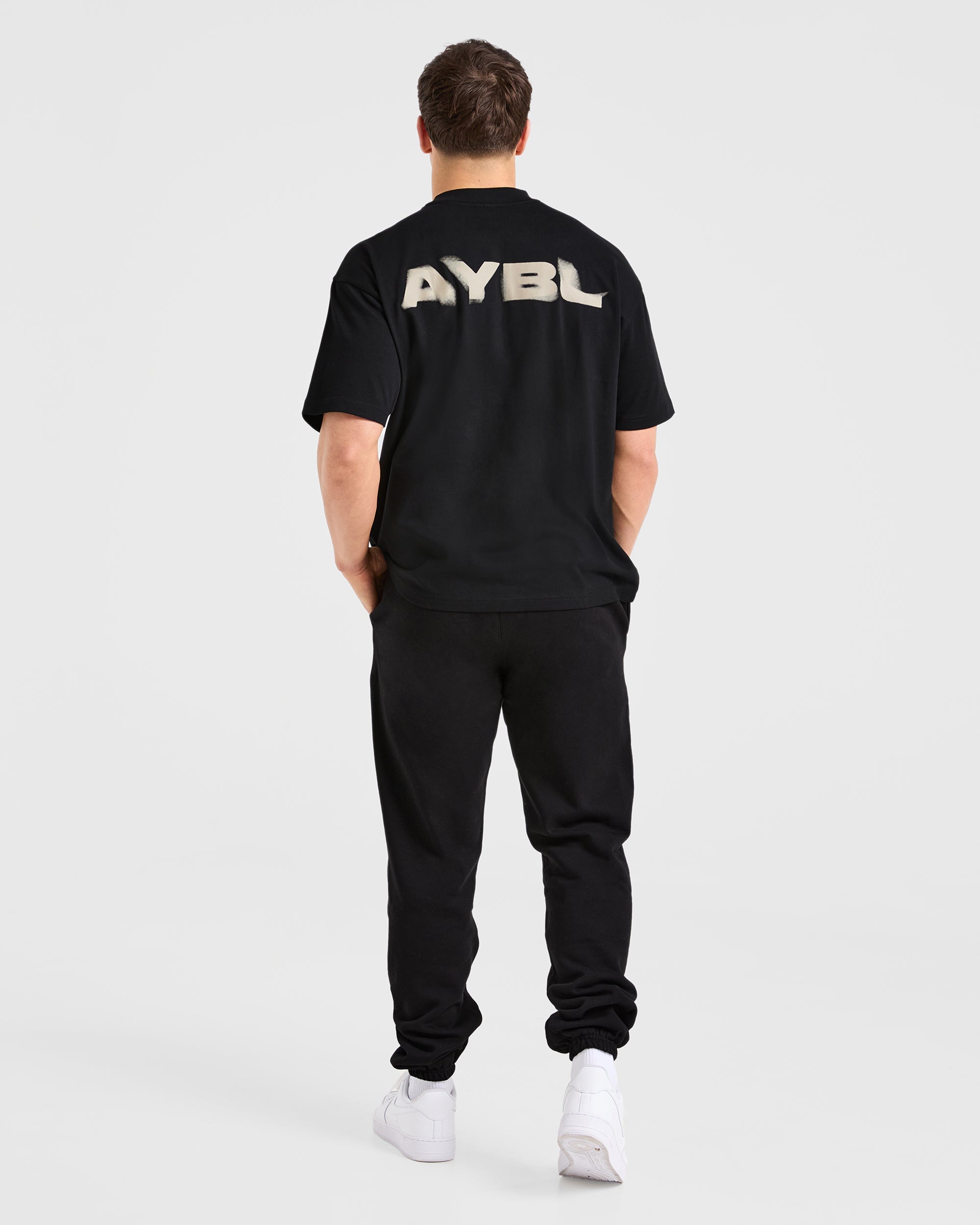 Blur Oversized T Shirt - Zwart