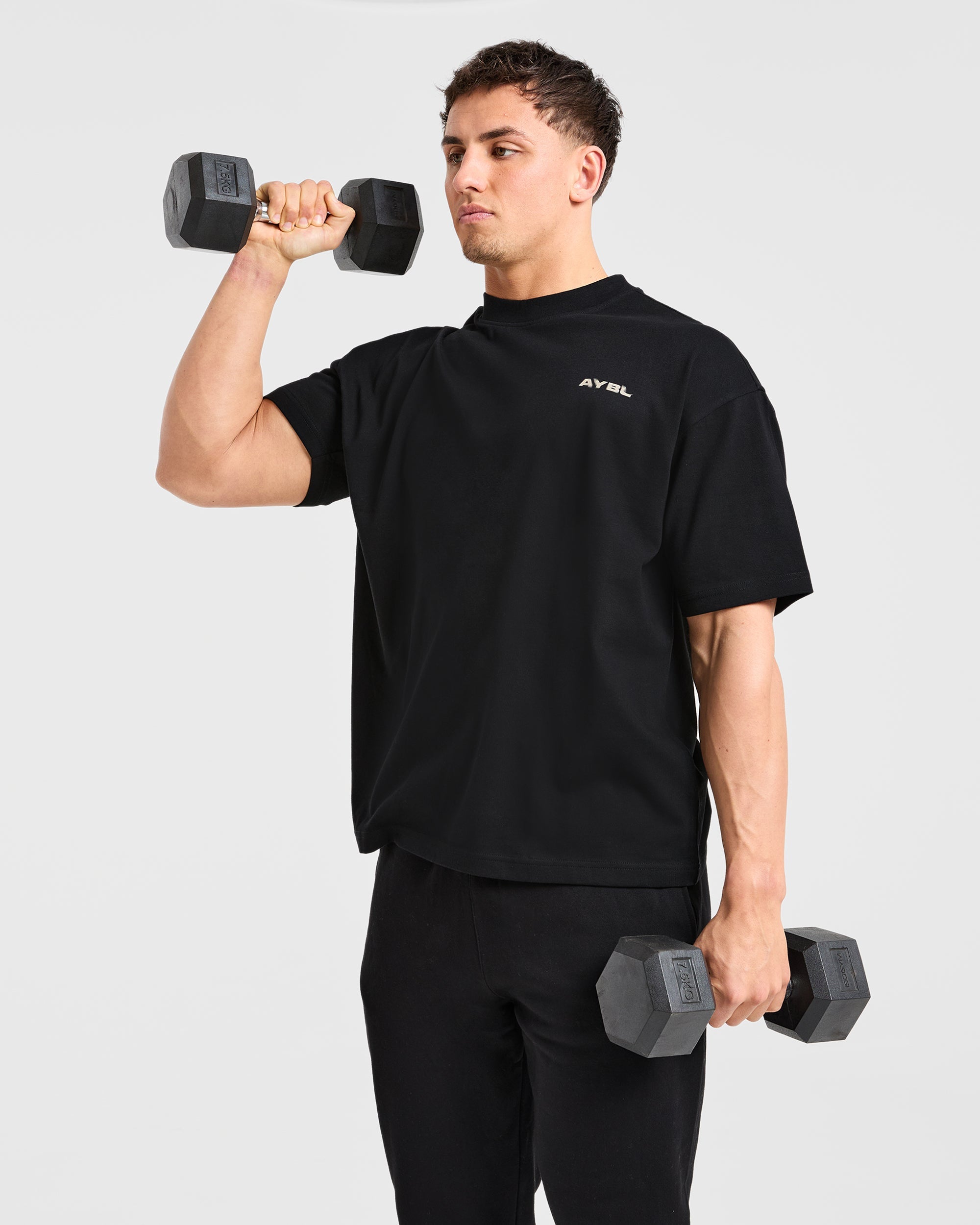 Blur Oversized T Shirt - Zwart