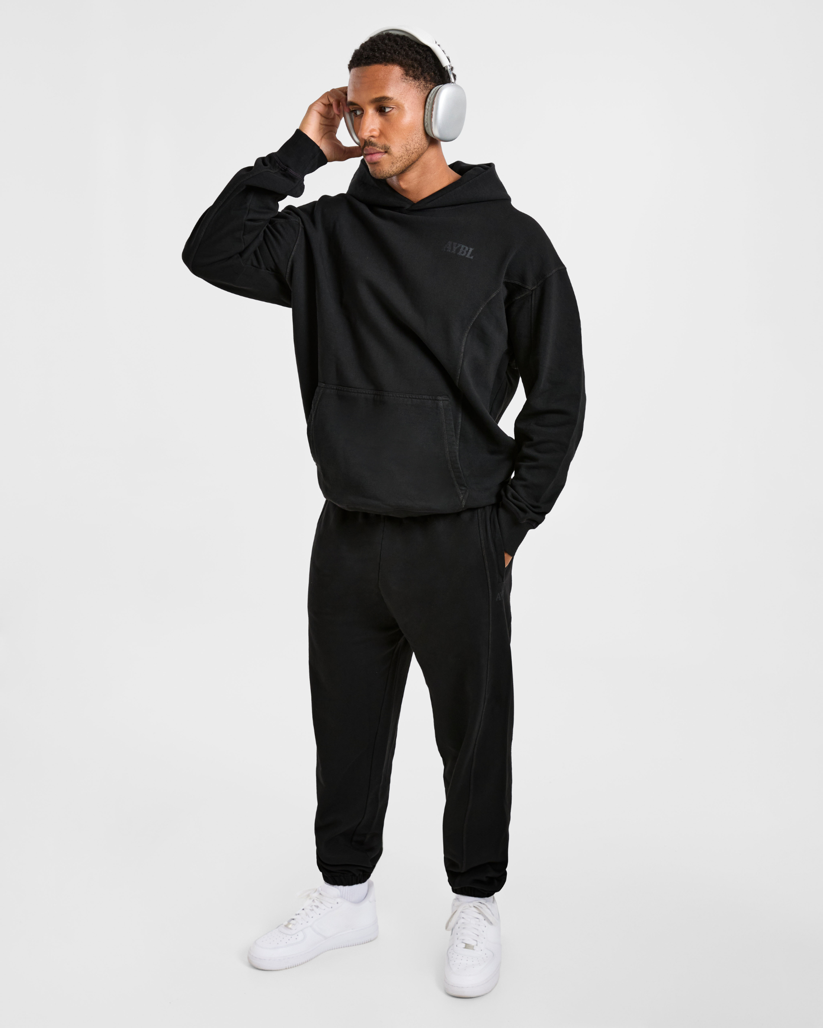 Lift Club Distressed Joggers - Zwart/Charcoal