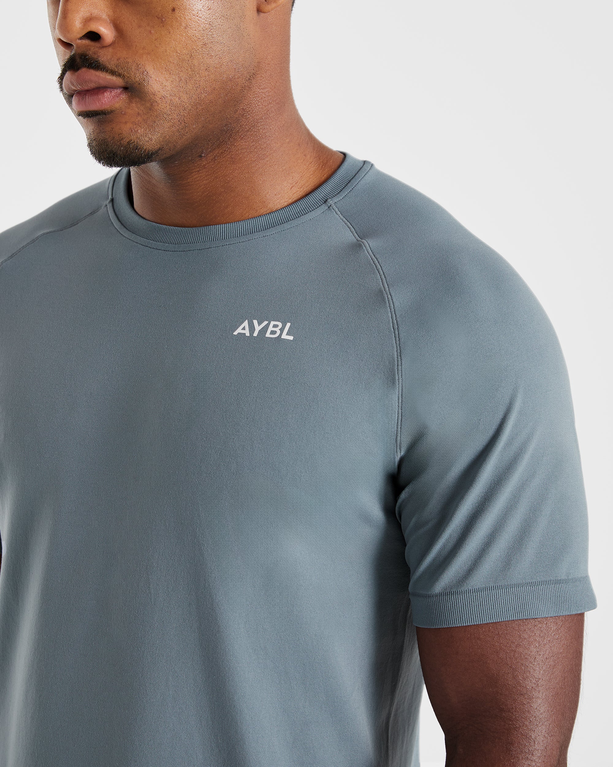 Ascend Seamless T Shirt - Slate Blauw