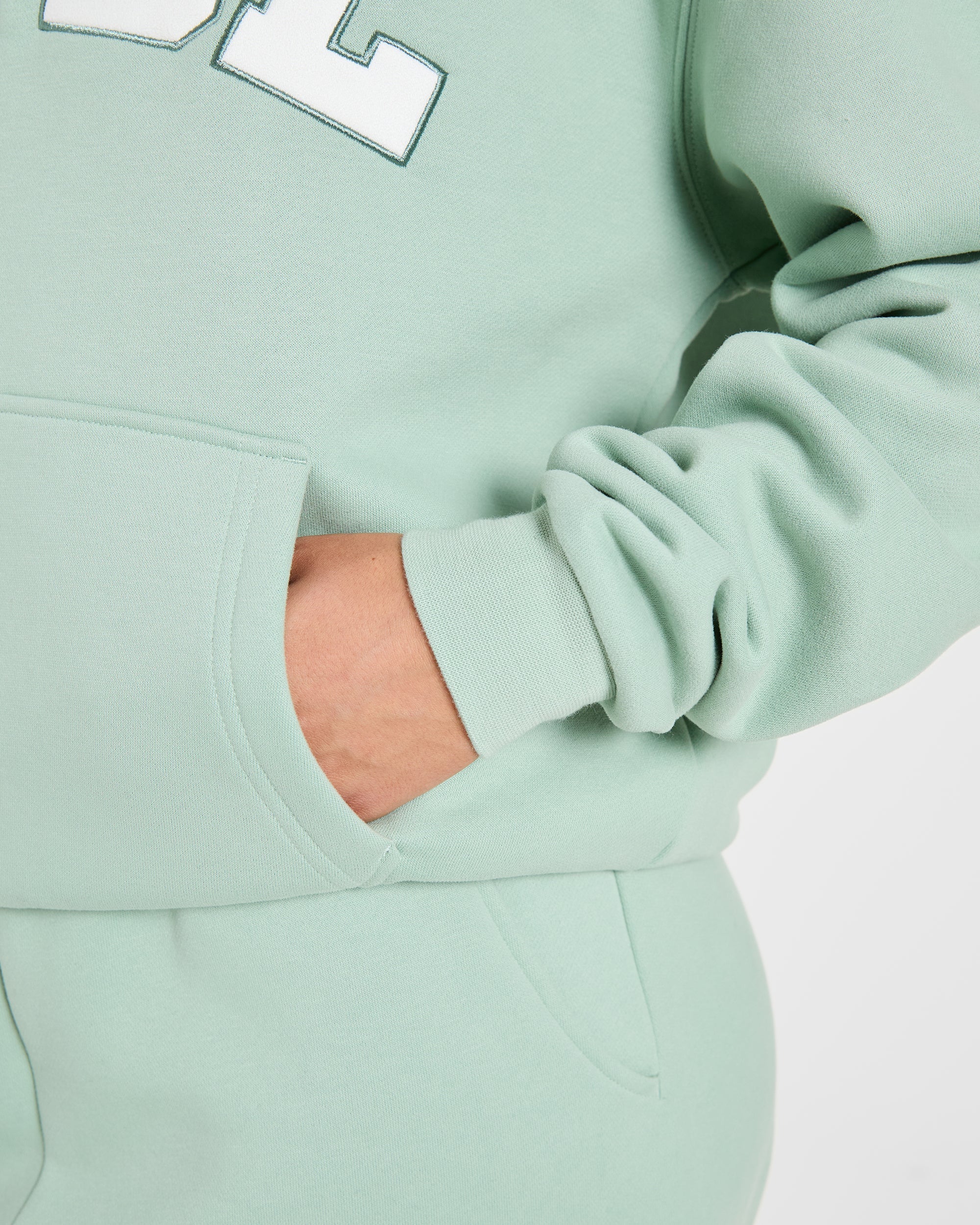 Varsity 2.0 Oversized Hoodie - Sage Groen