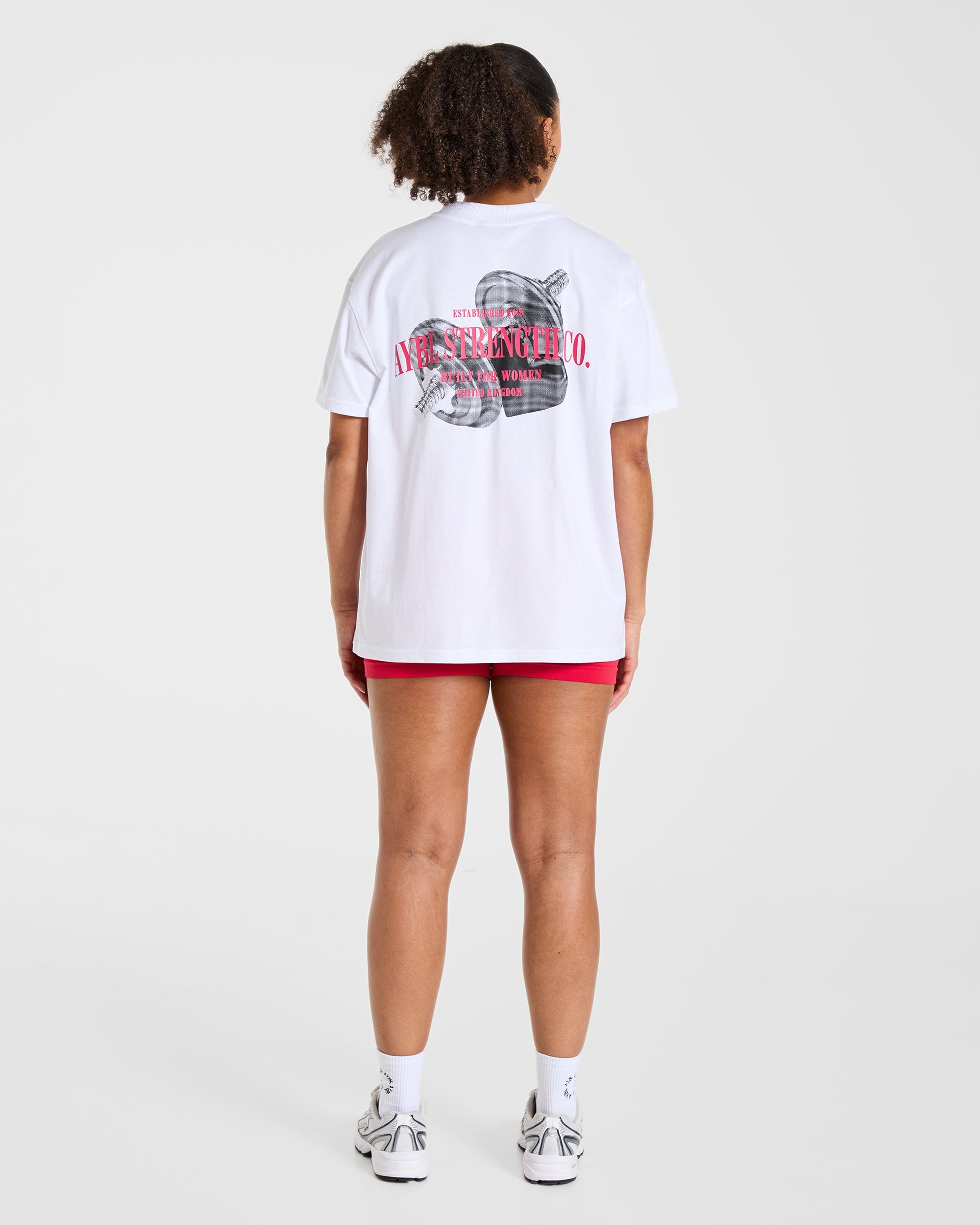 AYBL Strength Co Oversized T Shirt - Wit