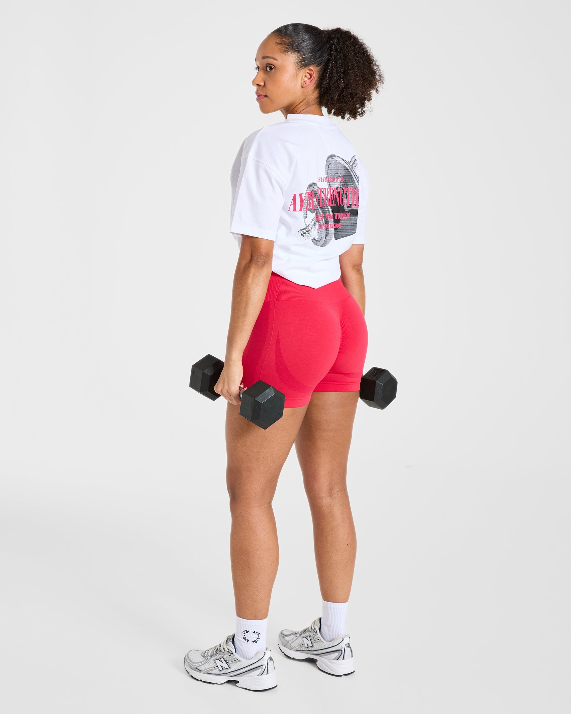 AYBL Strength Co Oversized T Shirt - Wit