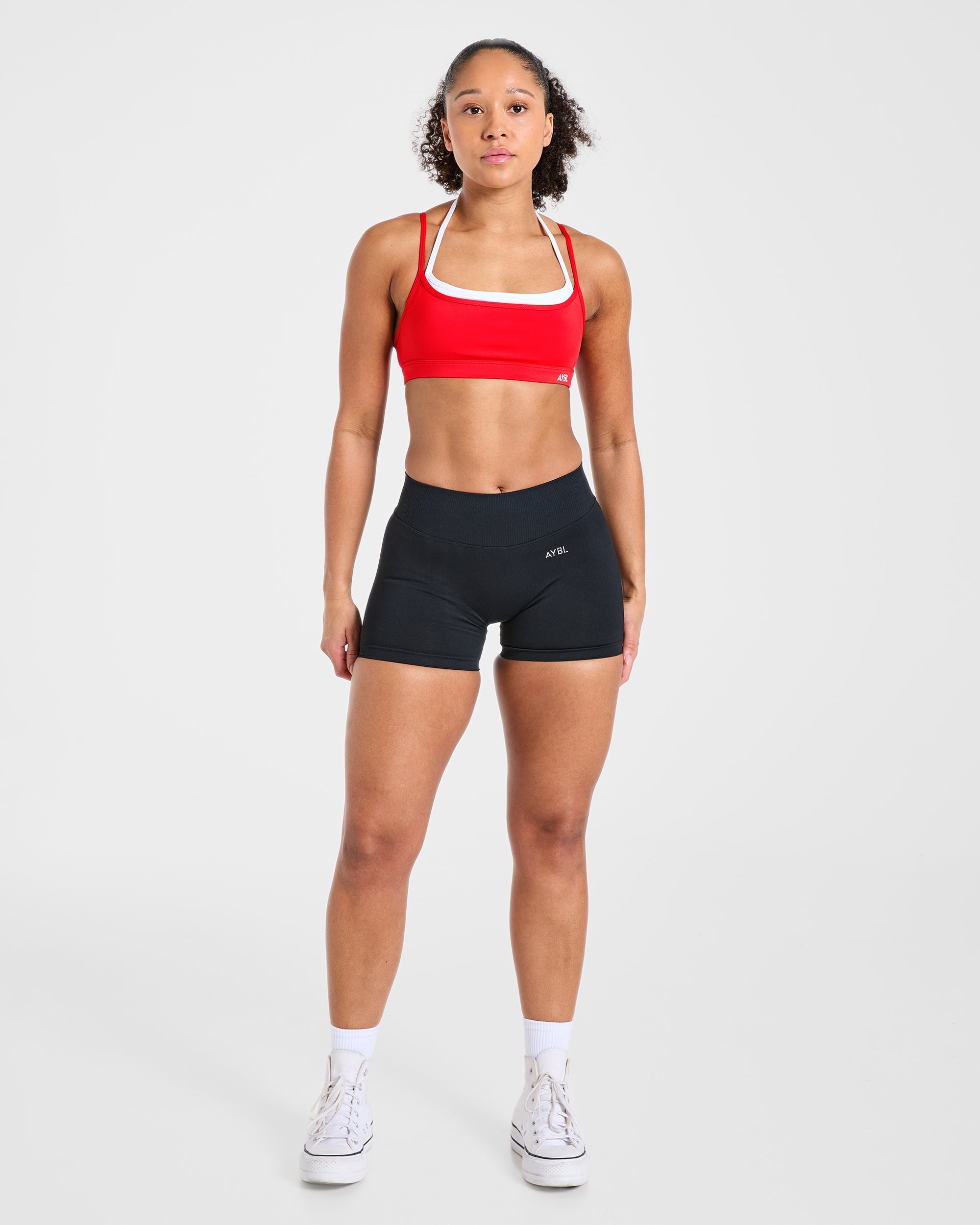 Essential Double Layer Sports Bra - Vibrant Rood