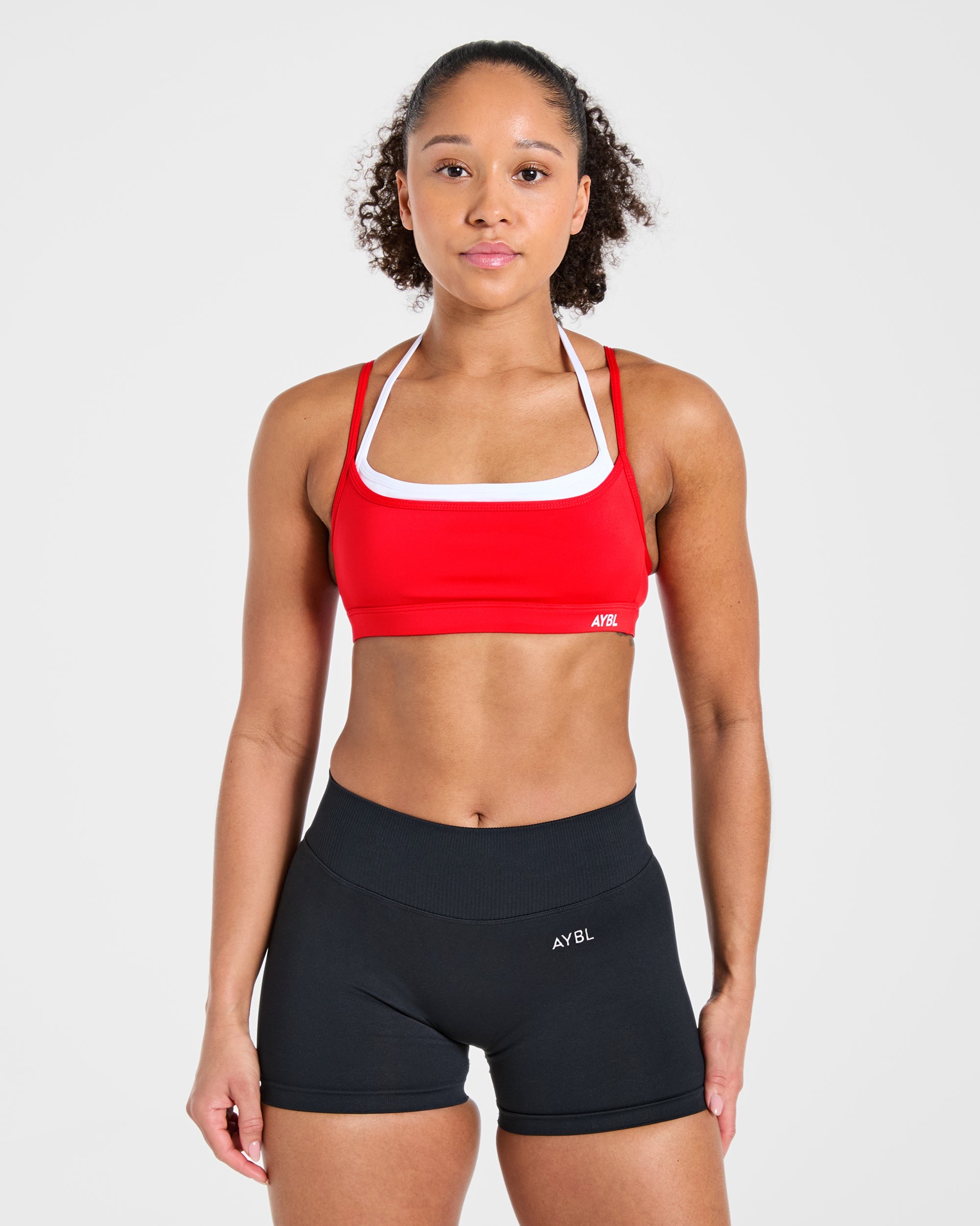 Essential Double Layer Sports Bra - Vibrant Rood