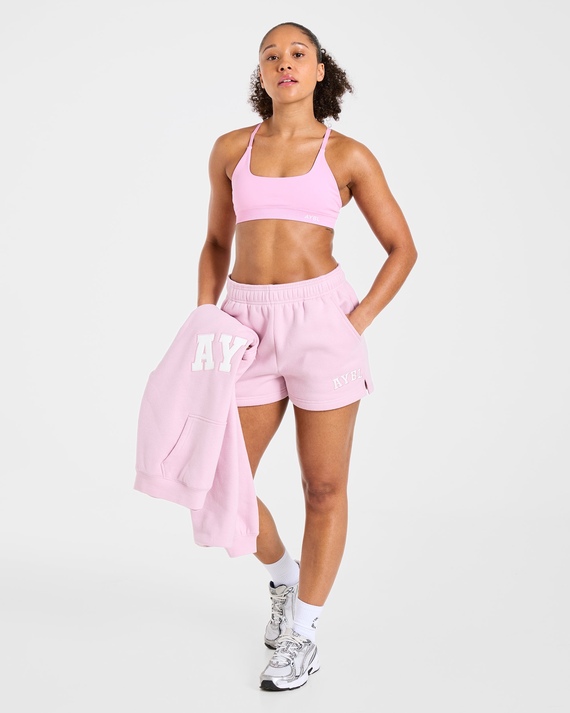 Varsity 2.0 Oversized Shorts - Iced Roze