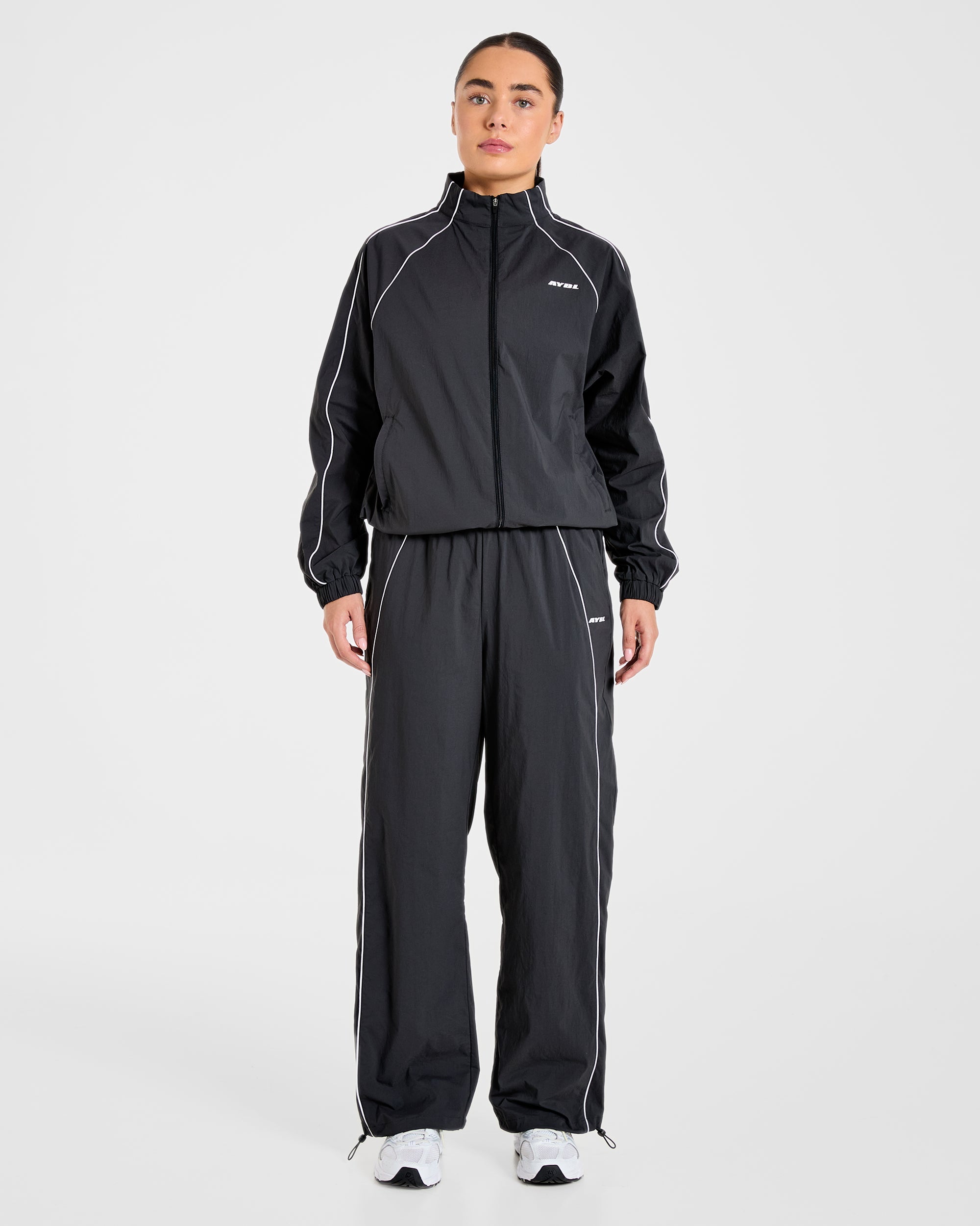 Retro Track Jacket - Zwart