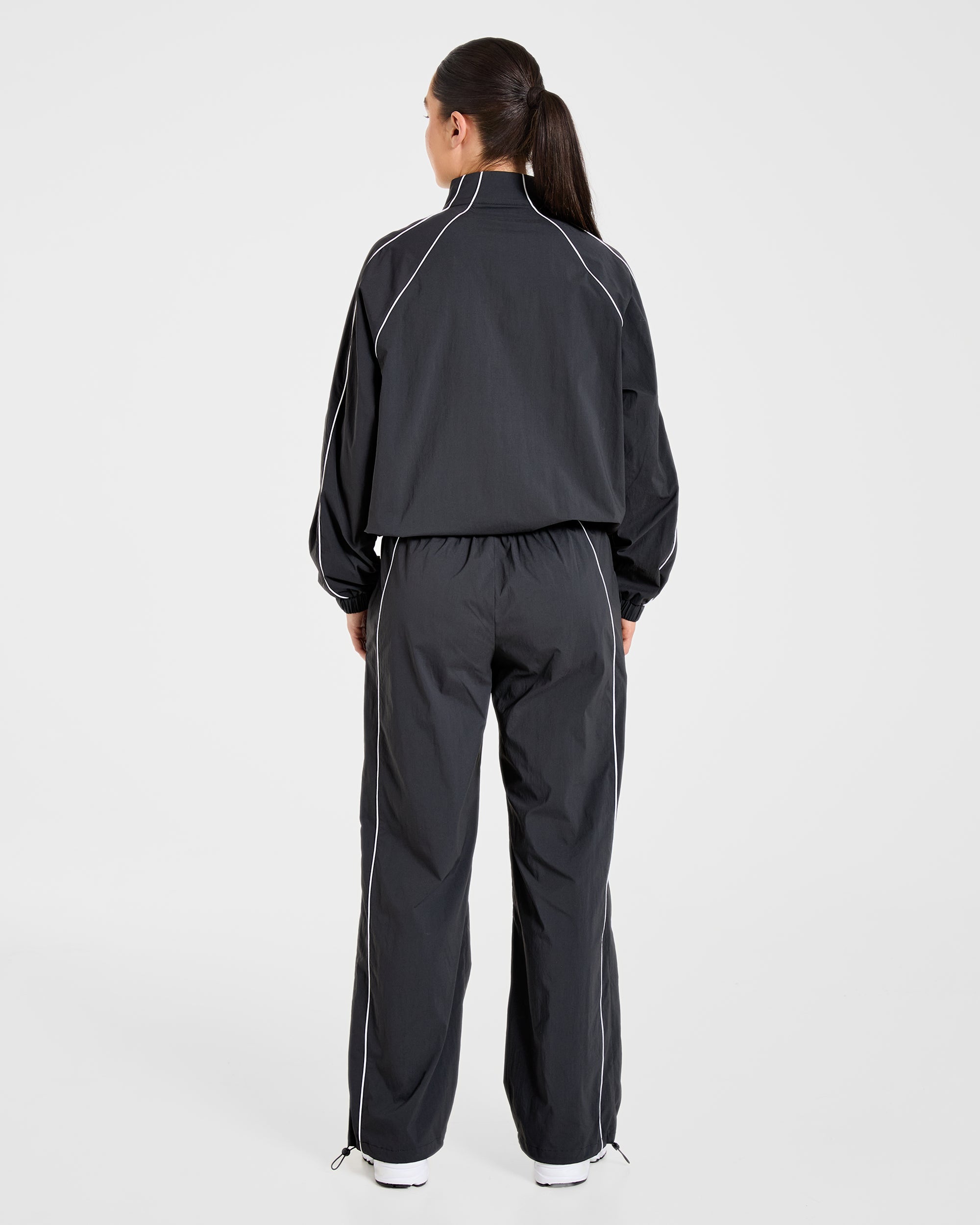 Retro Track Jacket - Zwart