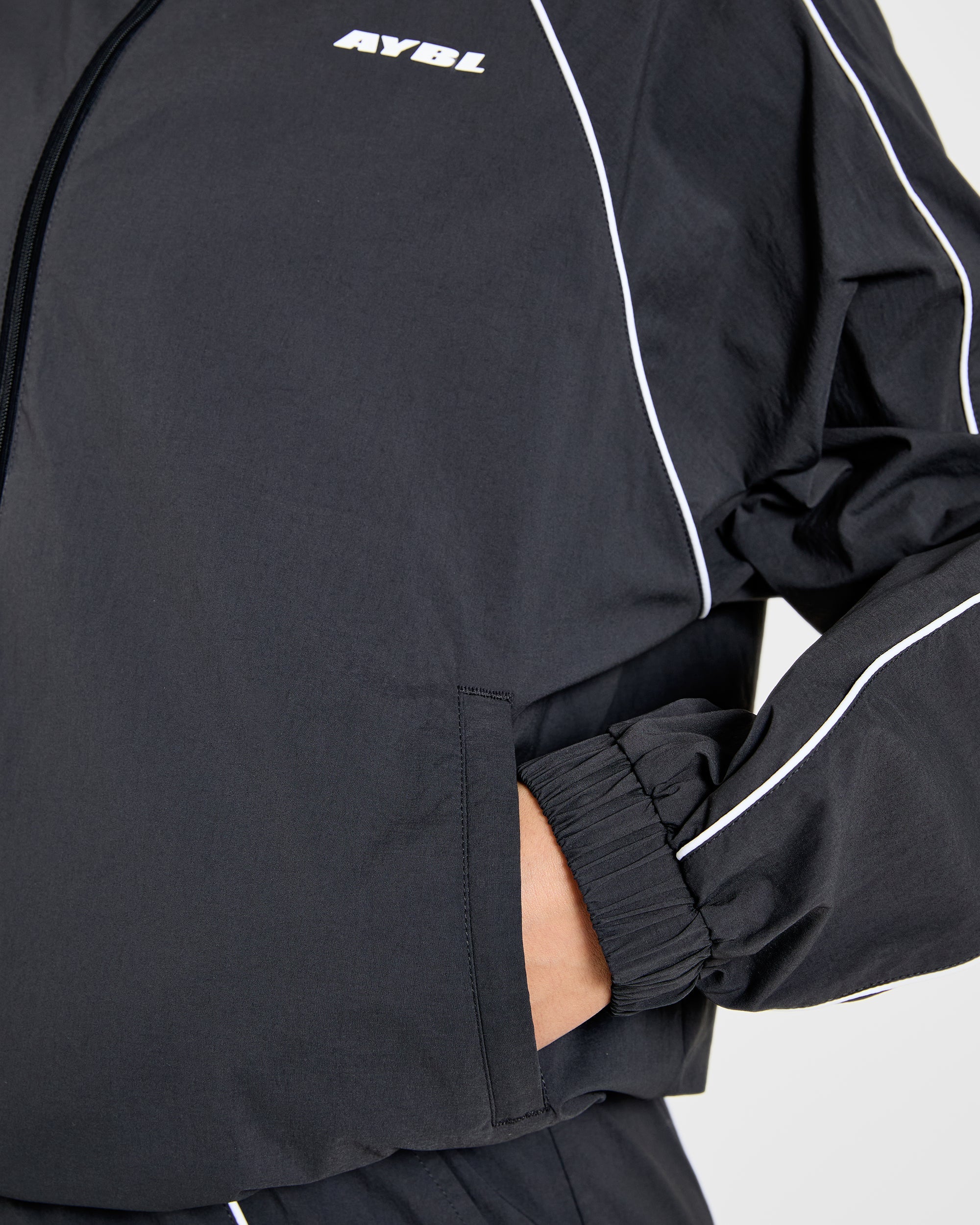 Retro Track Jacket - Zwart