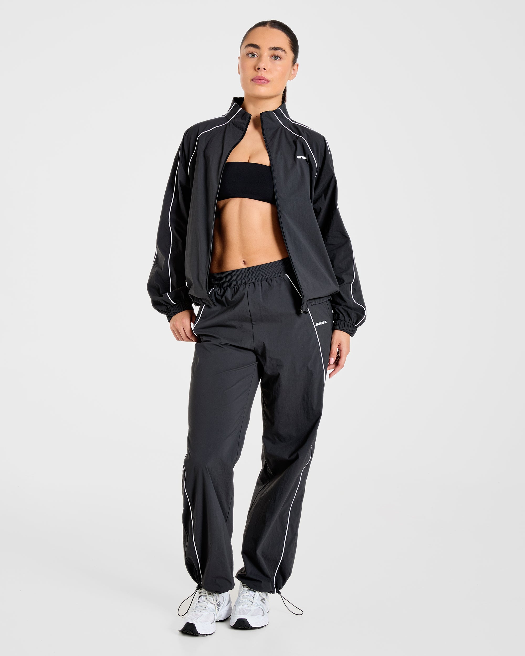 Retro Track Jacket - Zwart